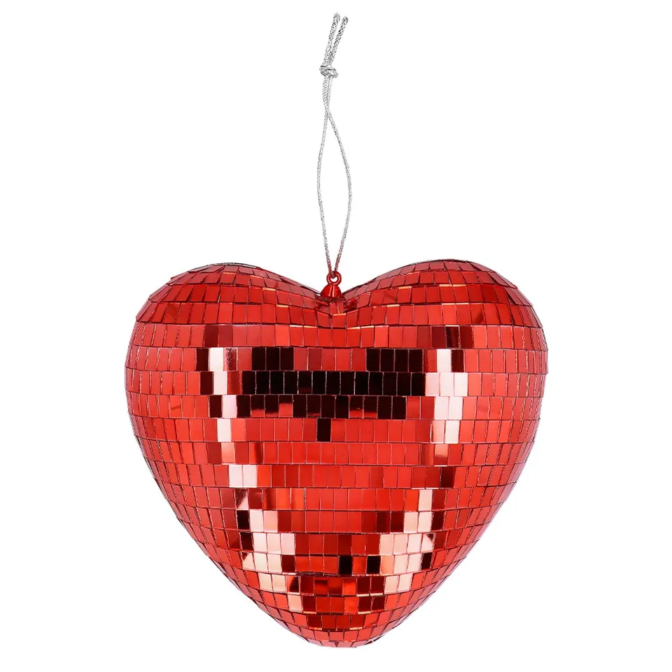 boland-herz-discokugel-19-cm-rot-spiegel image 1