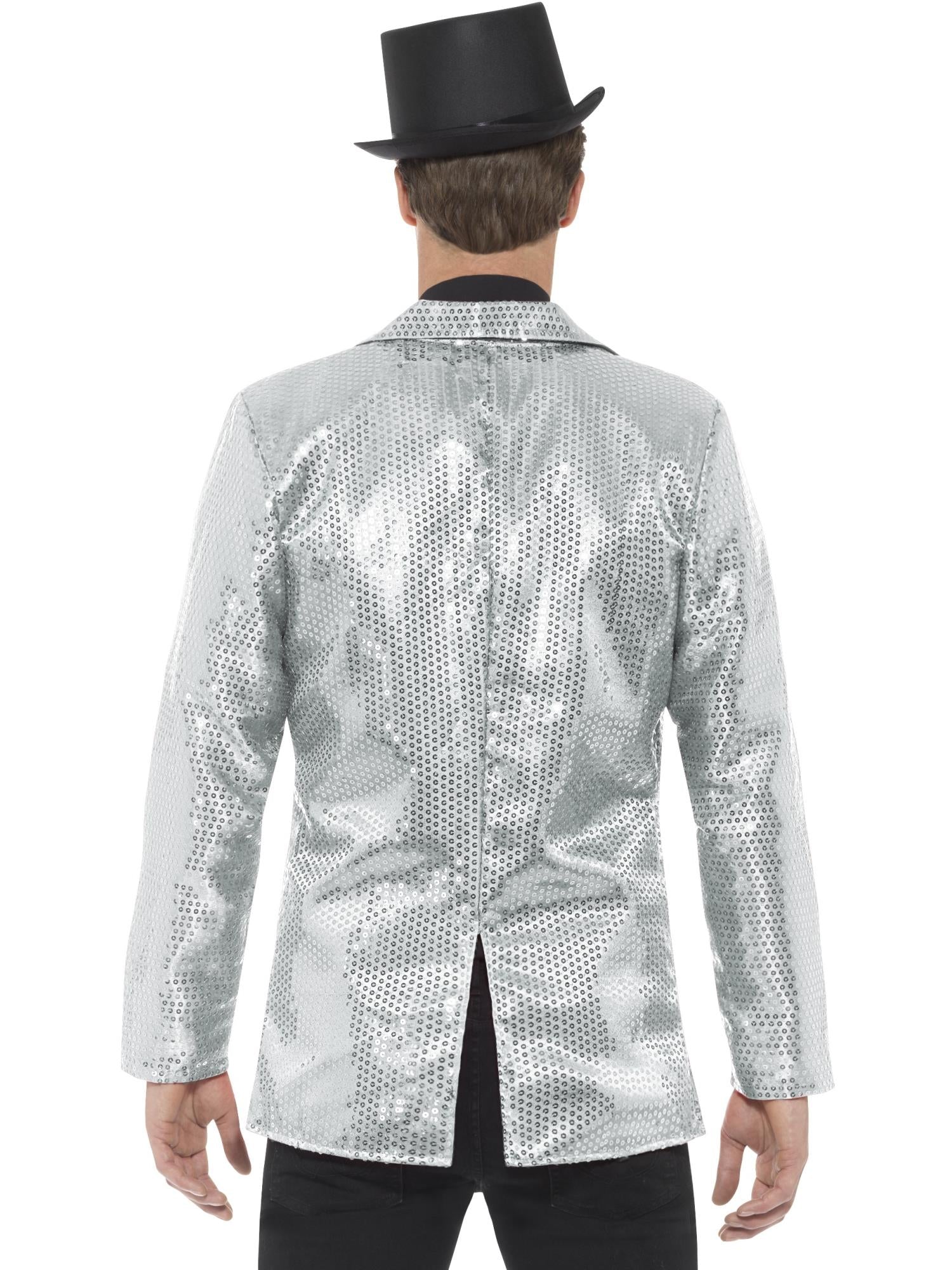 smiffys-fever-sequin-jacket-herren-jacke-silber-pailletten-m-xl image 2