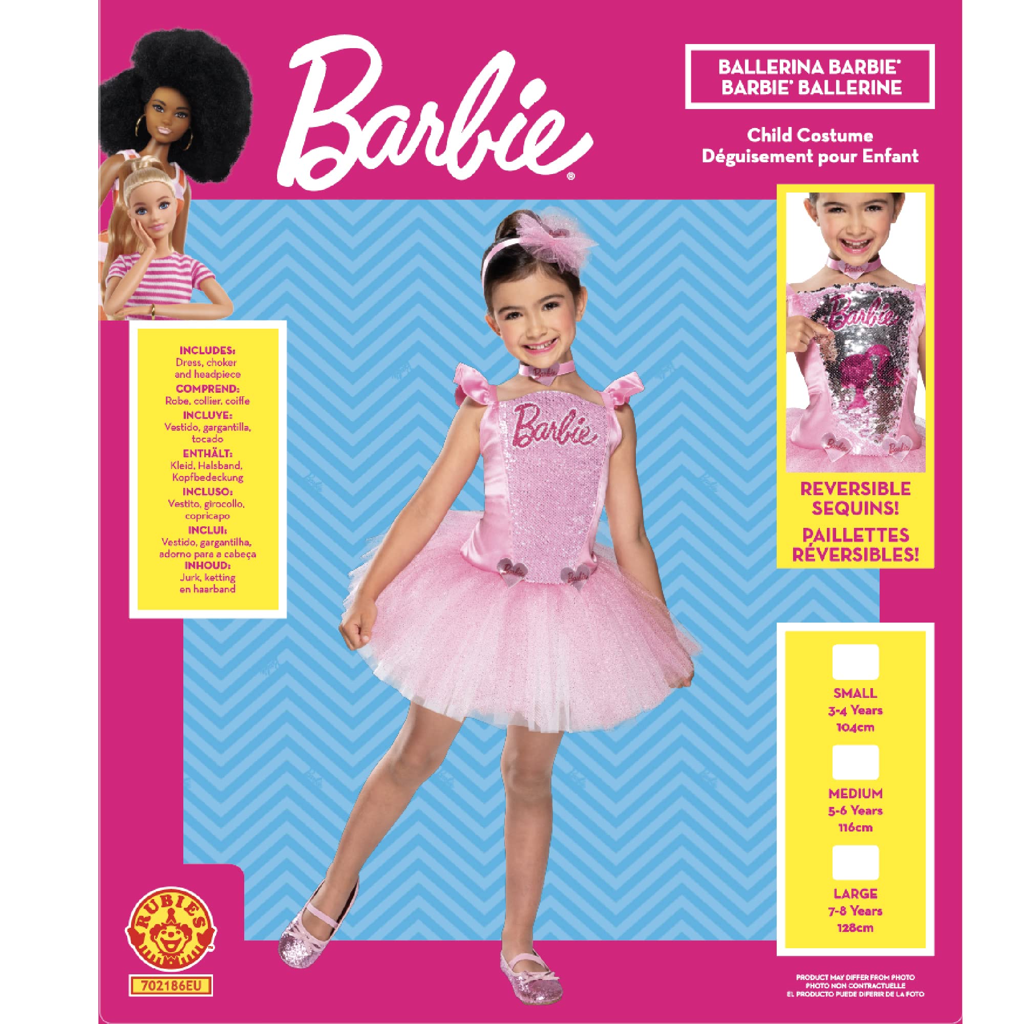 rubie-s-deluxe-barbie-ballerina-kost-m-kinder-rosa-kleid image 5