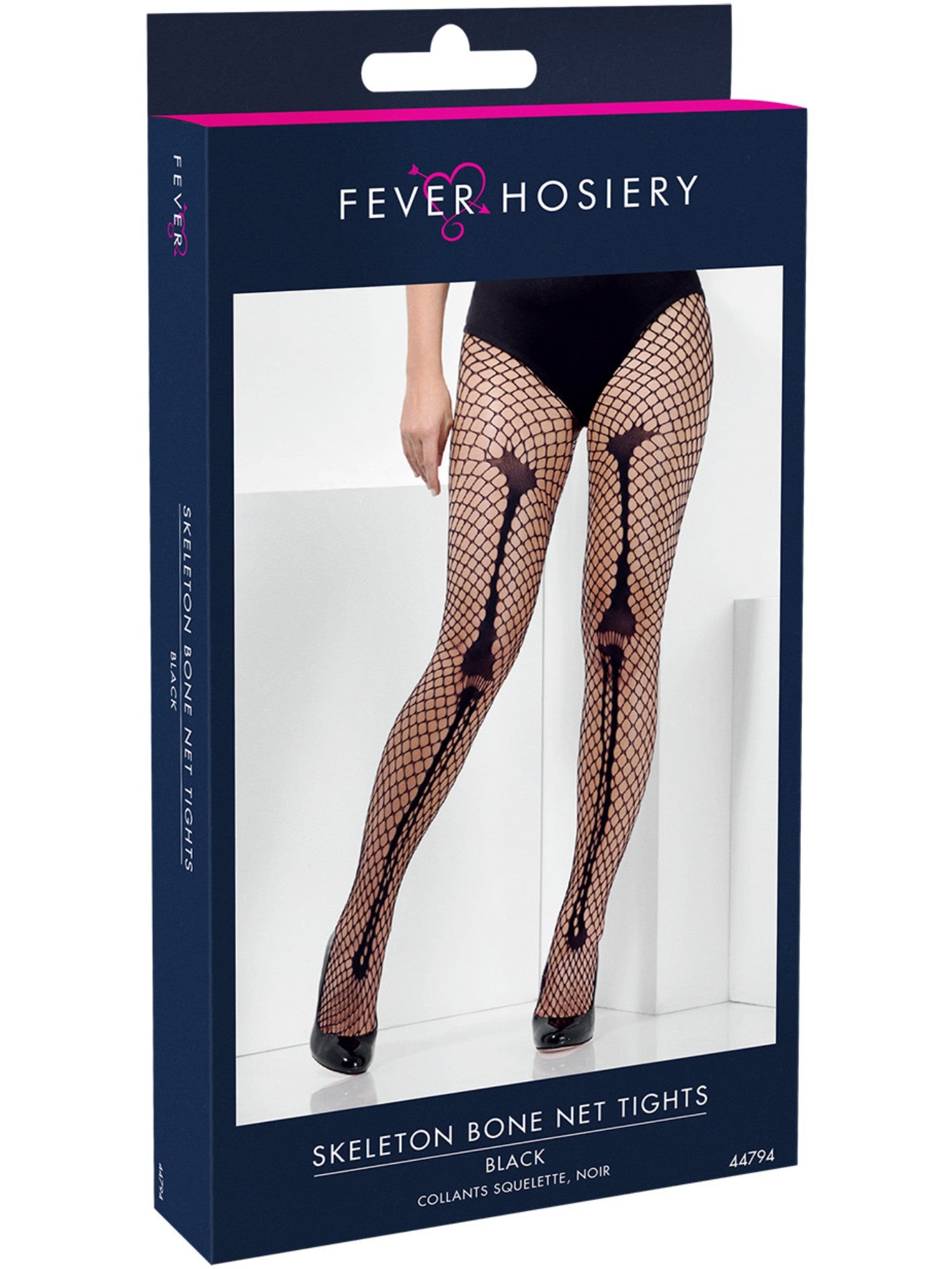 smiffys-fever-skeleton-netzstrumpfhose-schwarz-knochen-damen image 2