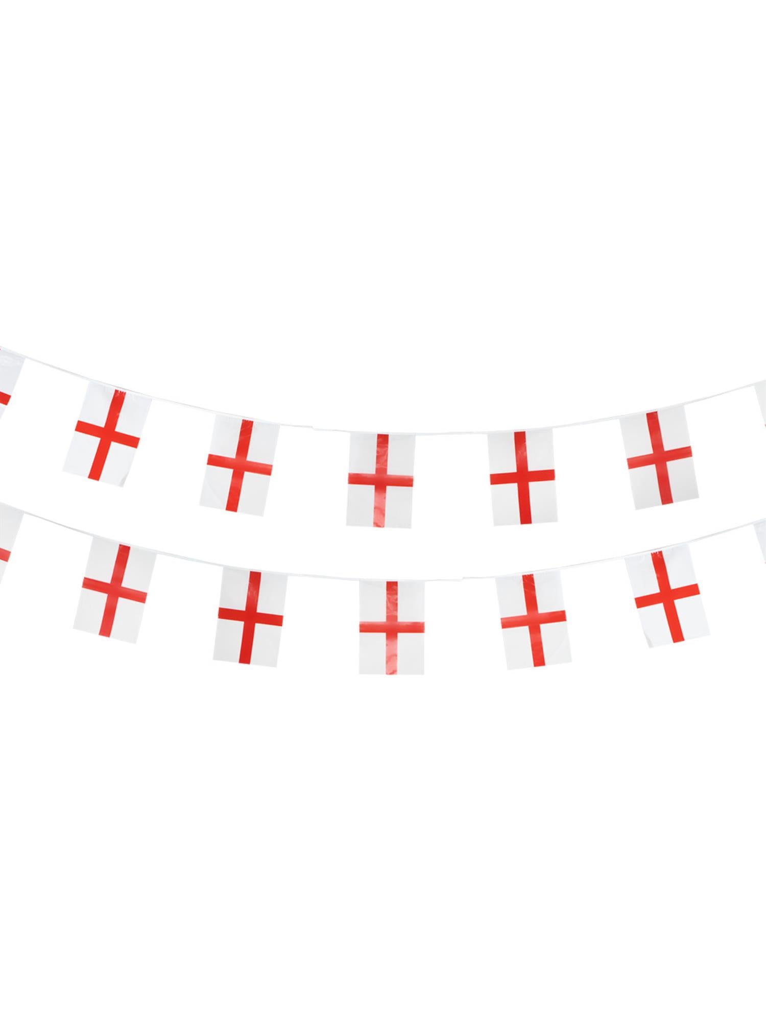 smiffys-fever-england-girlande-10m-rot-wei-plastik image 1