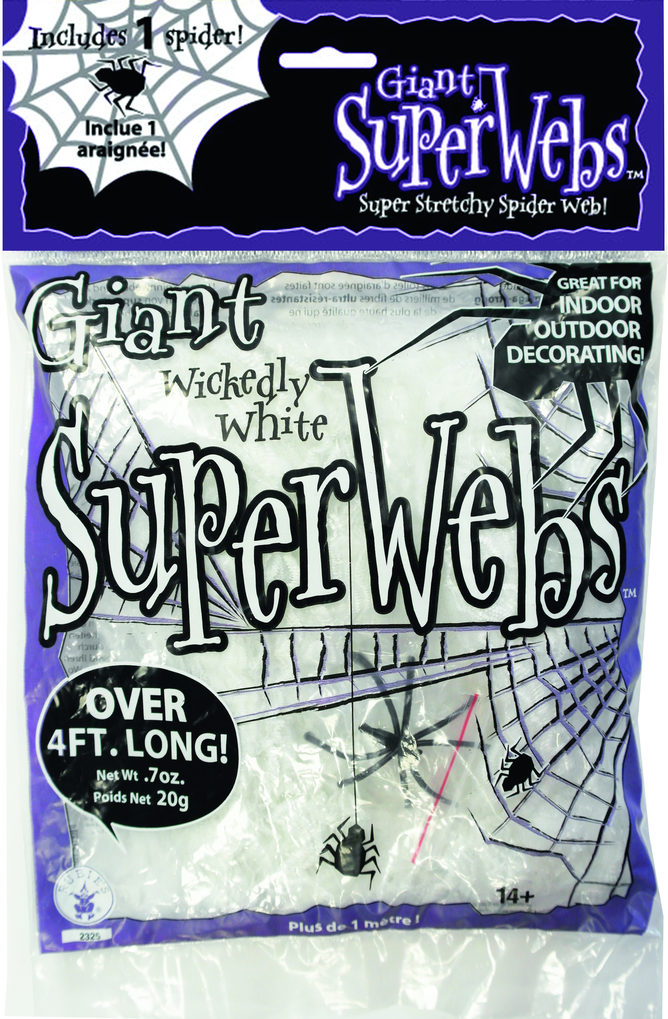 rubies-halloween-spinnennetz-wei-20g-mit-spinne-1-2m image 2