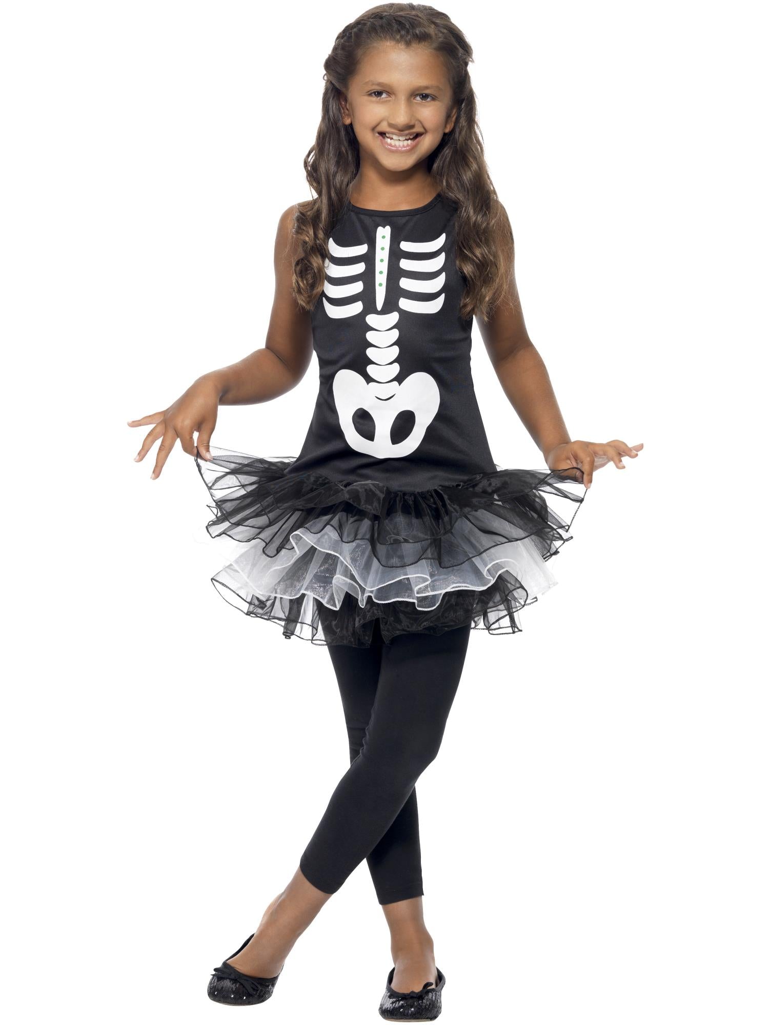 smiffys-fever-skeleton-tutu-m-dchenkost-m-gr-m-schwarz-wei image 4