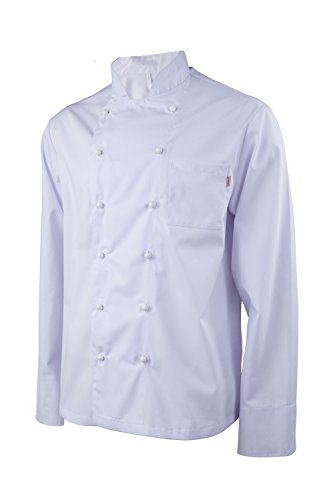 clinotest-personal-kochjacke-langarm-wei-mit-paspeln image 7