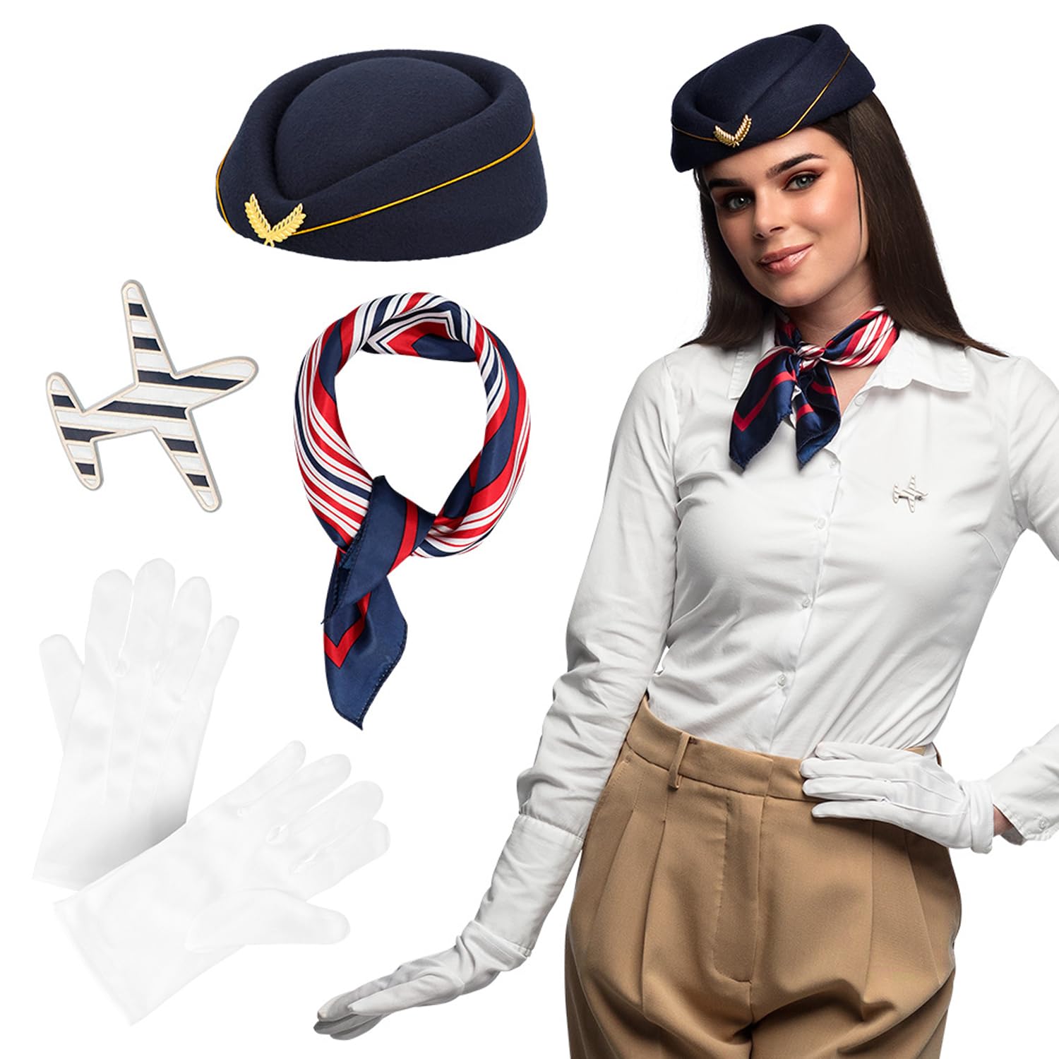 boland-33205-flugbegleiter-kost-mset-stewardess-4-tlg image 2
