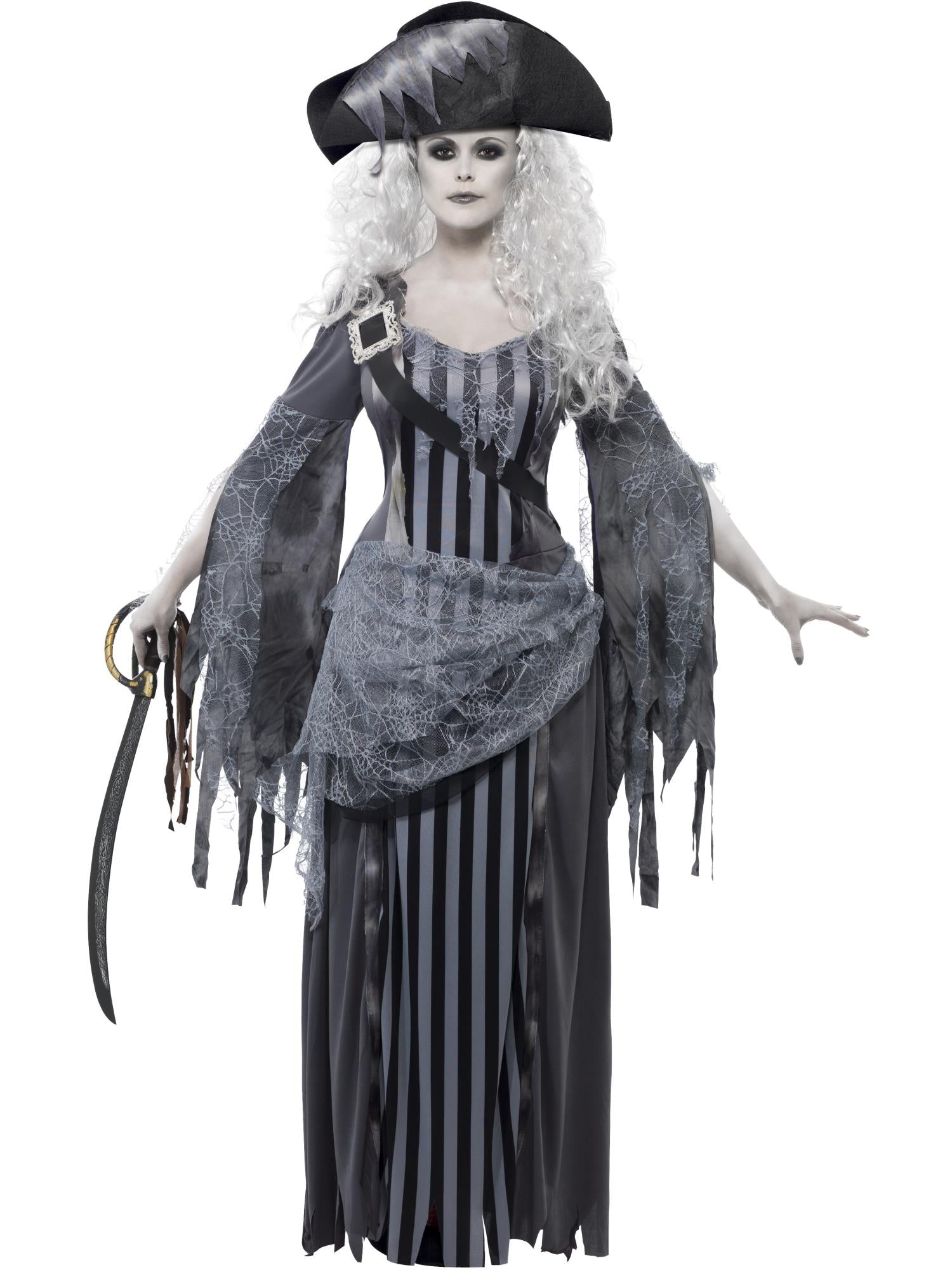 smiffys-ghost-ship-pirat-geist-kost-m-damen-grau image 1