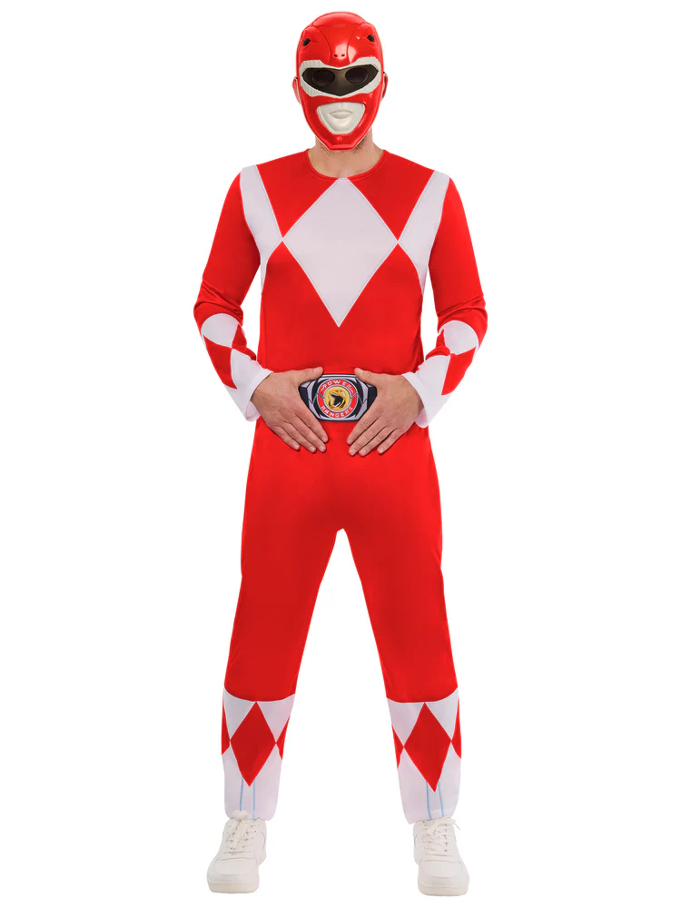 rubies-power-ranger-kost-m-erwachsene-rot-overall image 4