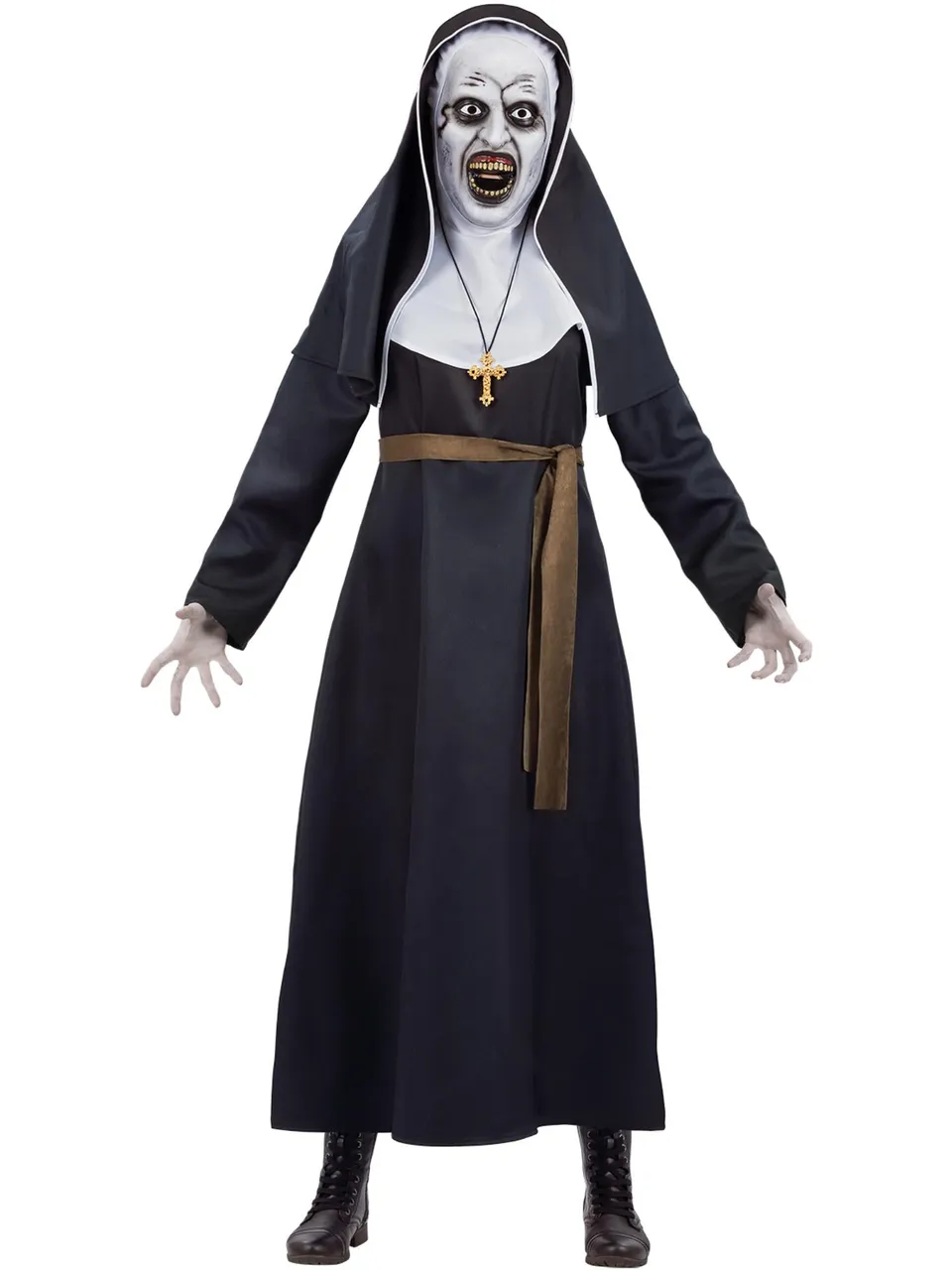 smiffys-fever-the-nun-valak-kost-m-damen-gr-m-mit-maske image 1