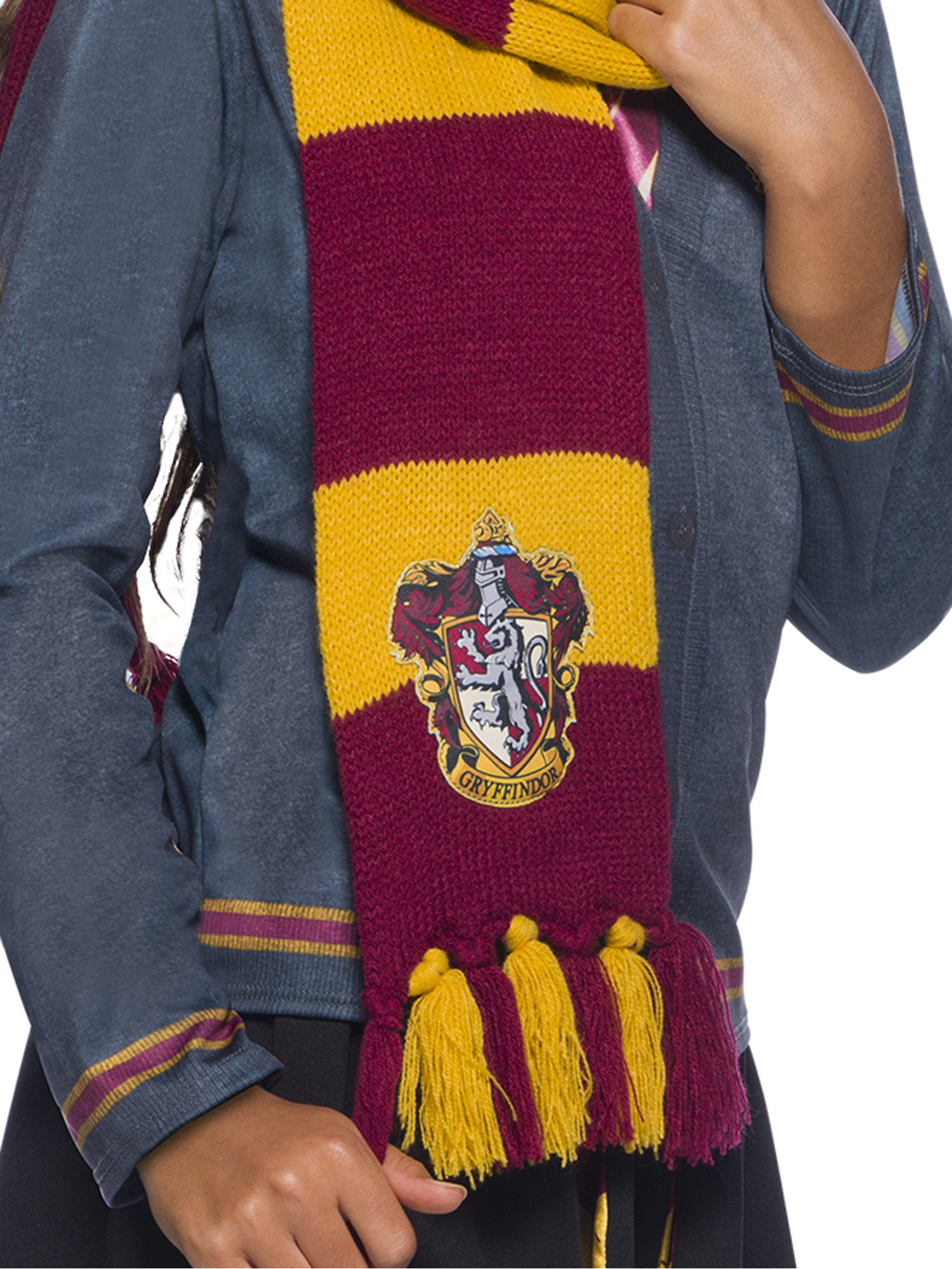 rubies-gryffindor-schal-luxus-gestreift-mit-wappen image 3