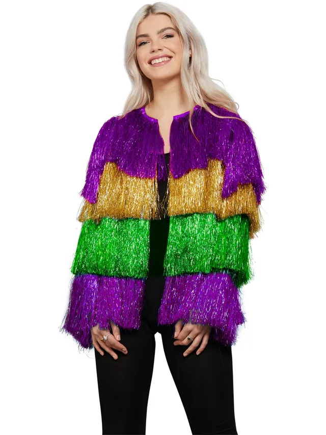 fever-mardi-gras-jacke-damen-lila-gold-gr-n image 1