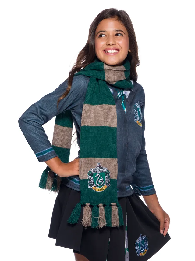 rubies-serpentard-schal-slytherin-gestreift-mit-wappen image 1