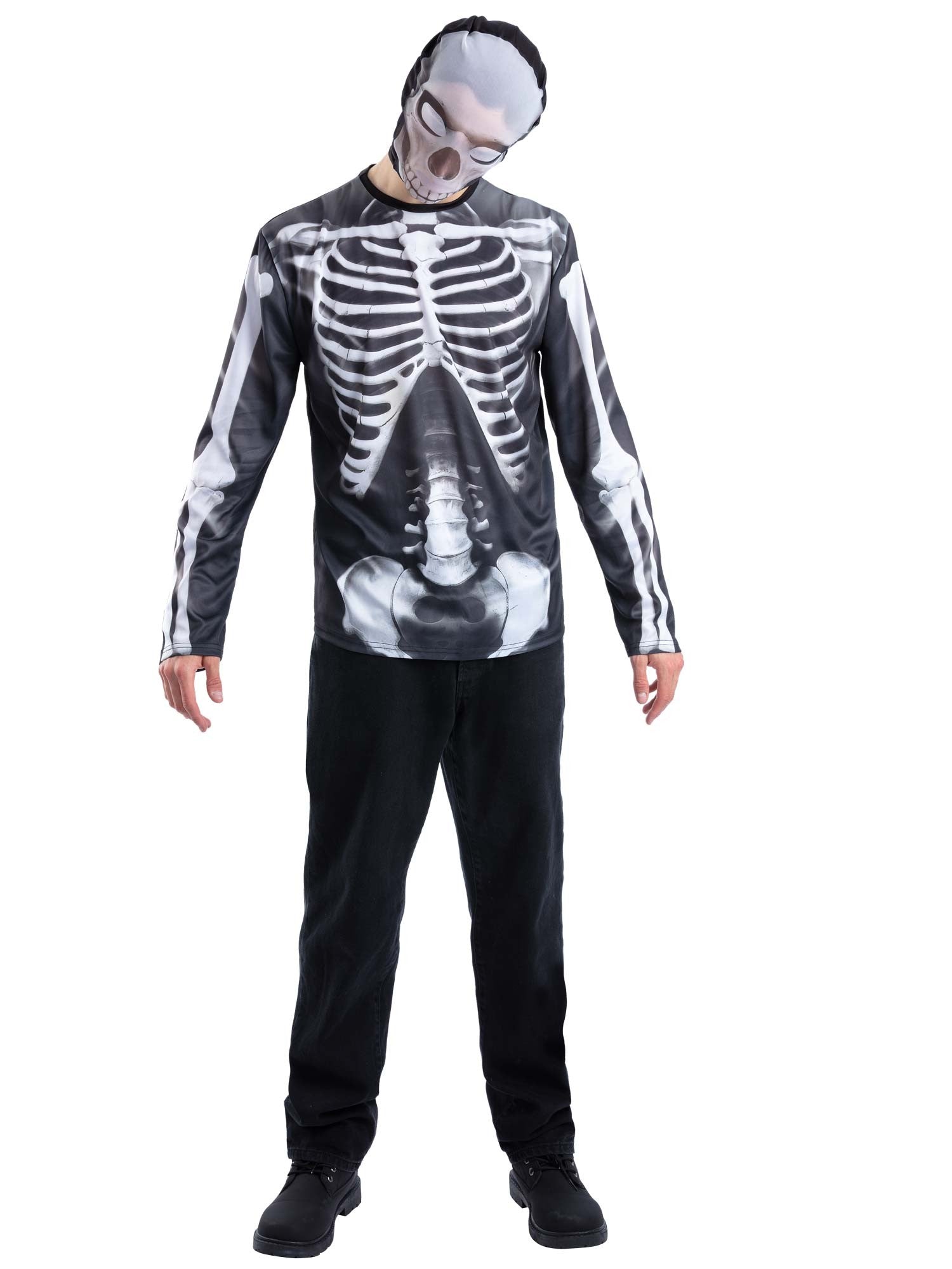 smiffys-fever-skelett-kost-m-herren-oberteil-maske-m-xl image 1