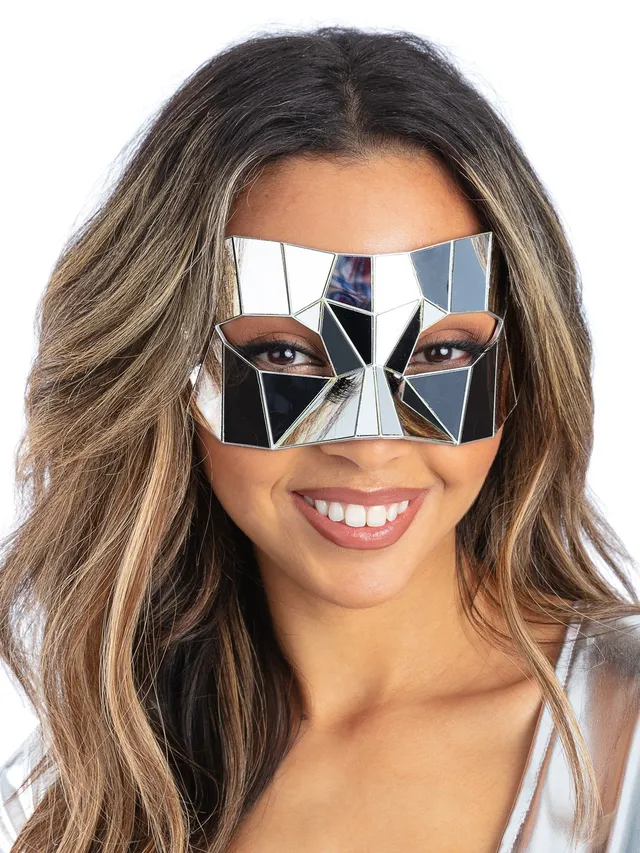 smiffys-fever-augenmaske-silber-verspiegelt-masquerade image 1