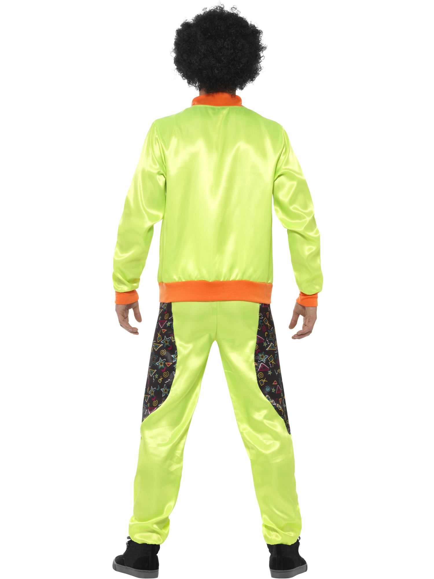 smiffys-fever-80s-shell-suit-kost-m-herren-neongr-n-l image 2