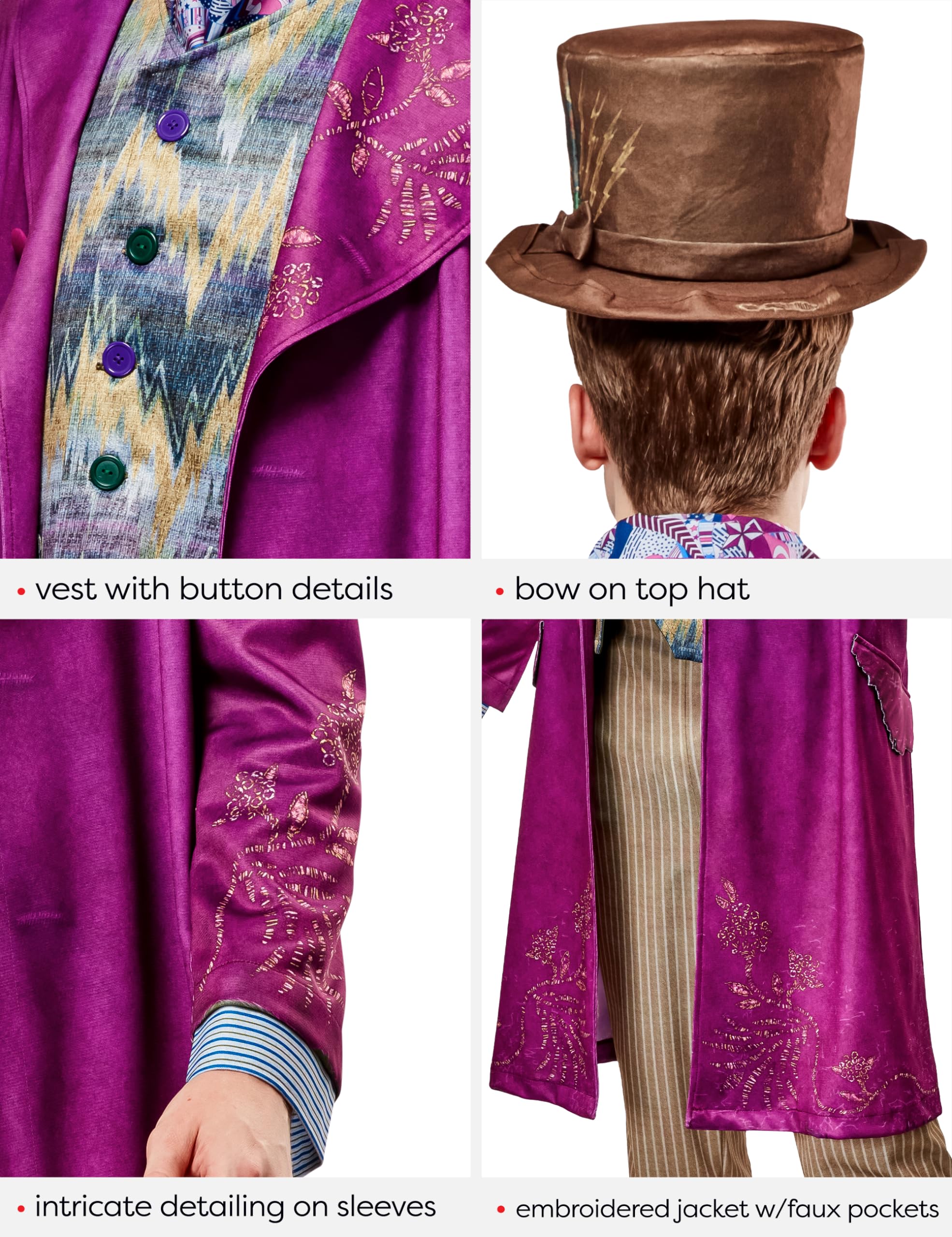 rubie-s-deluxe-willy-wonka-herrenkost-m-l-mantel-mit-zylinder image 4