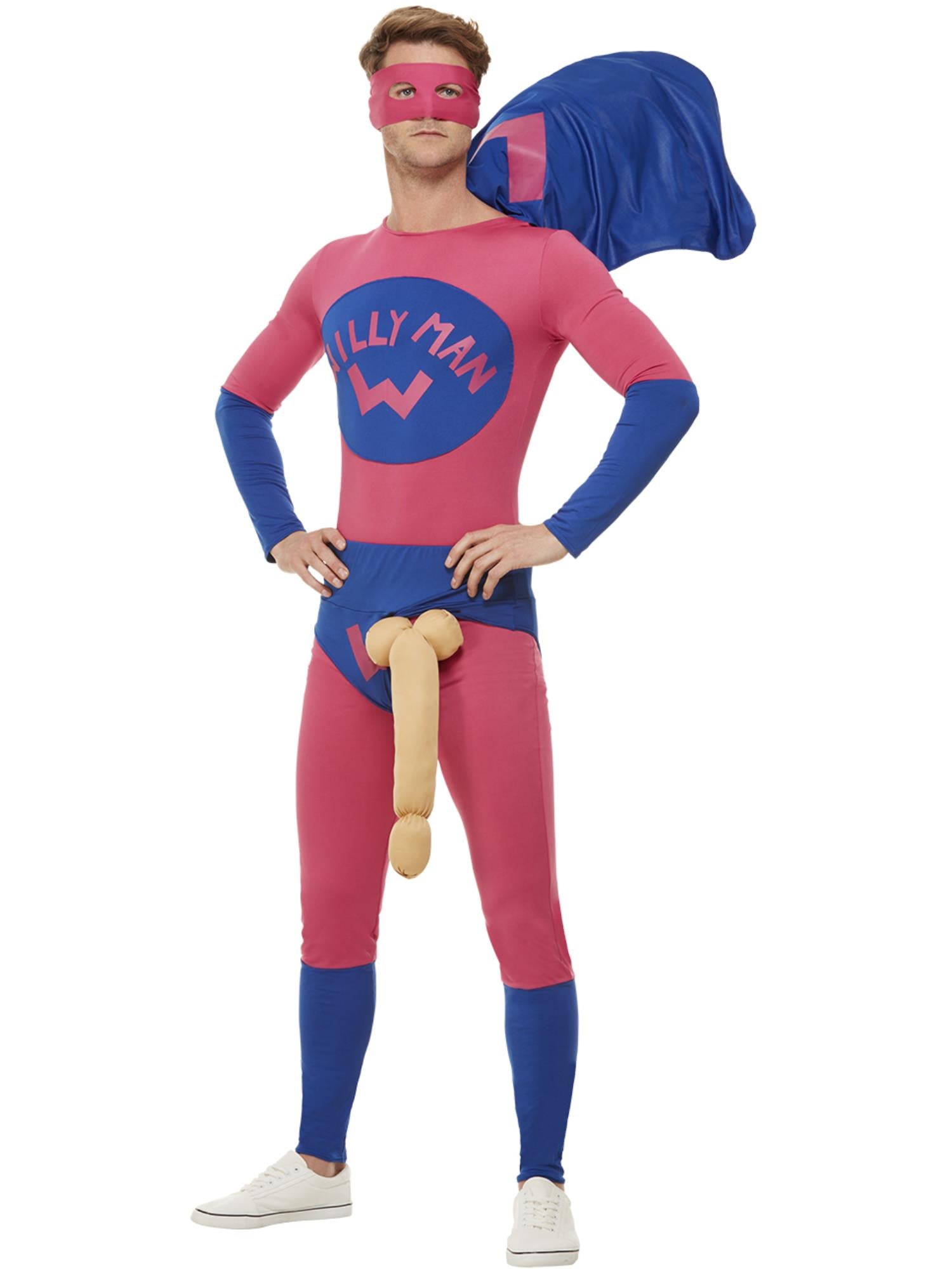 smiffys-fever-willyman-superhelden-kost-m-herren-pink-blau image 2
