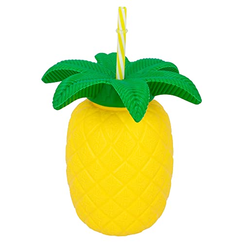 boland-accessories-ananas-tasse-becher-600ml-mit-strohhalm-deckel image 6