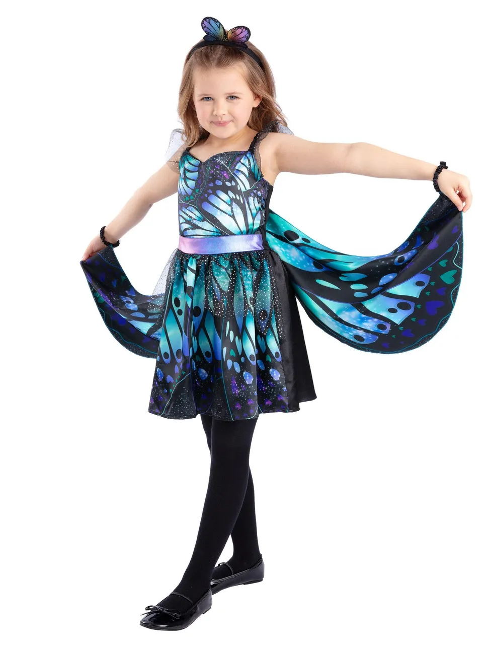 smiffys-fever-dark-butterfly-kost-m-m-dchen-schwarz-mit-fl-geln image 1