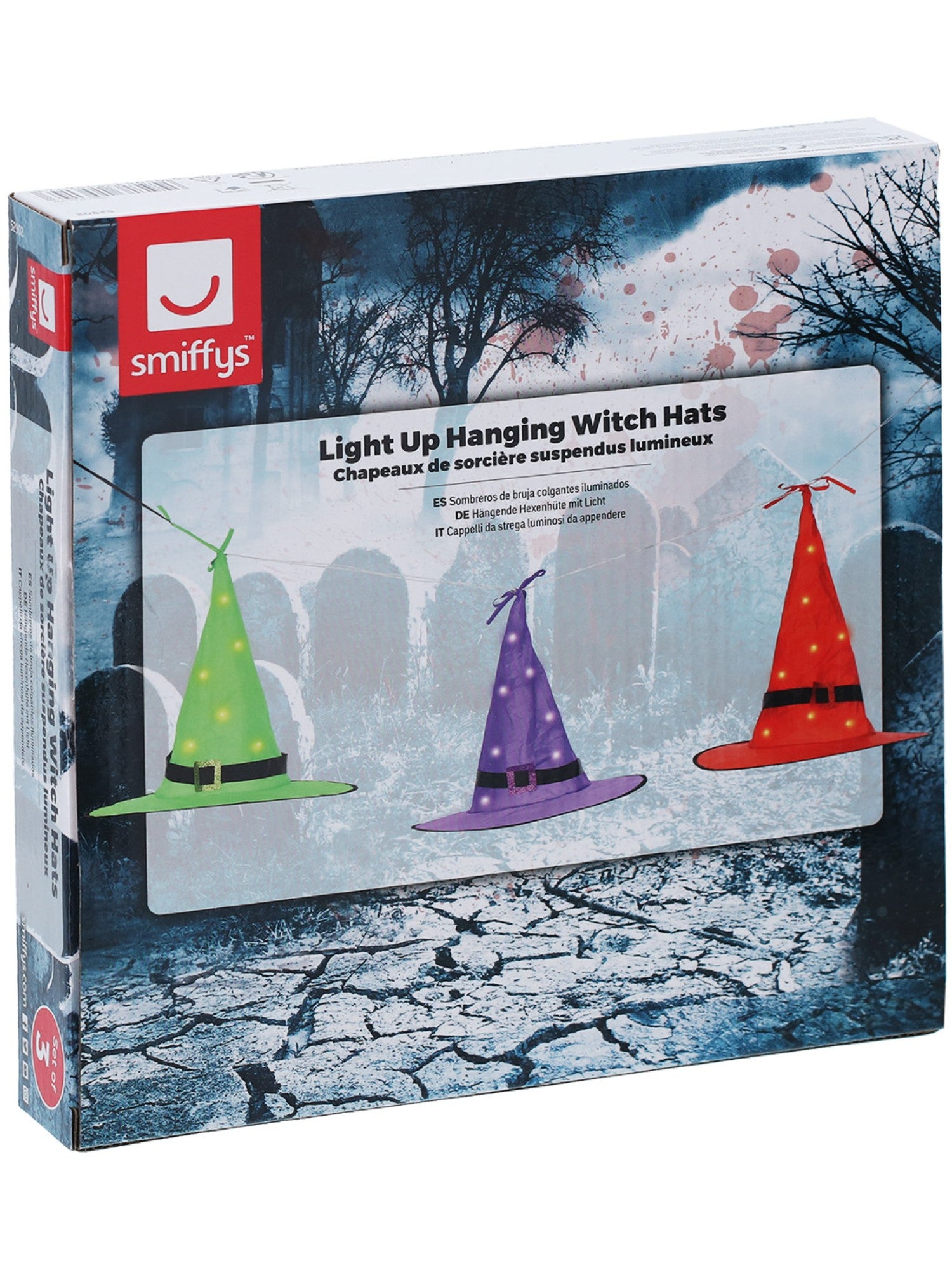 smiffys-fever-hexenhut-deko-led-3er-set-bunt-mit-schnur image 3