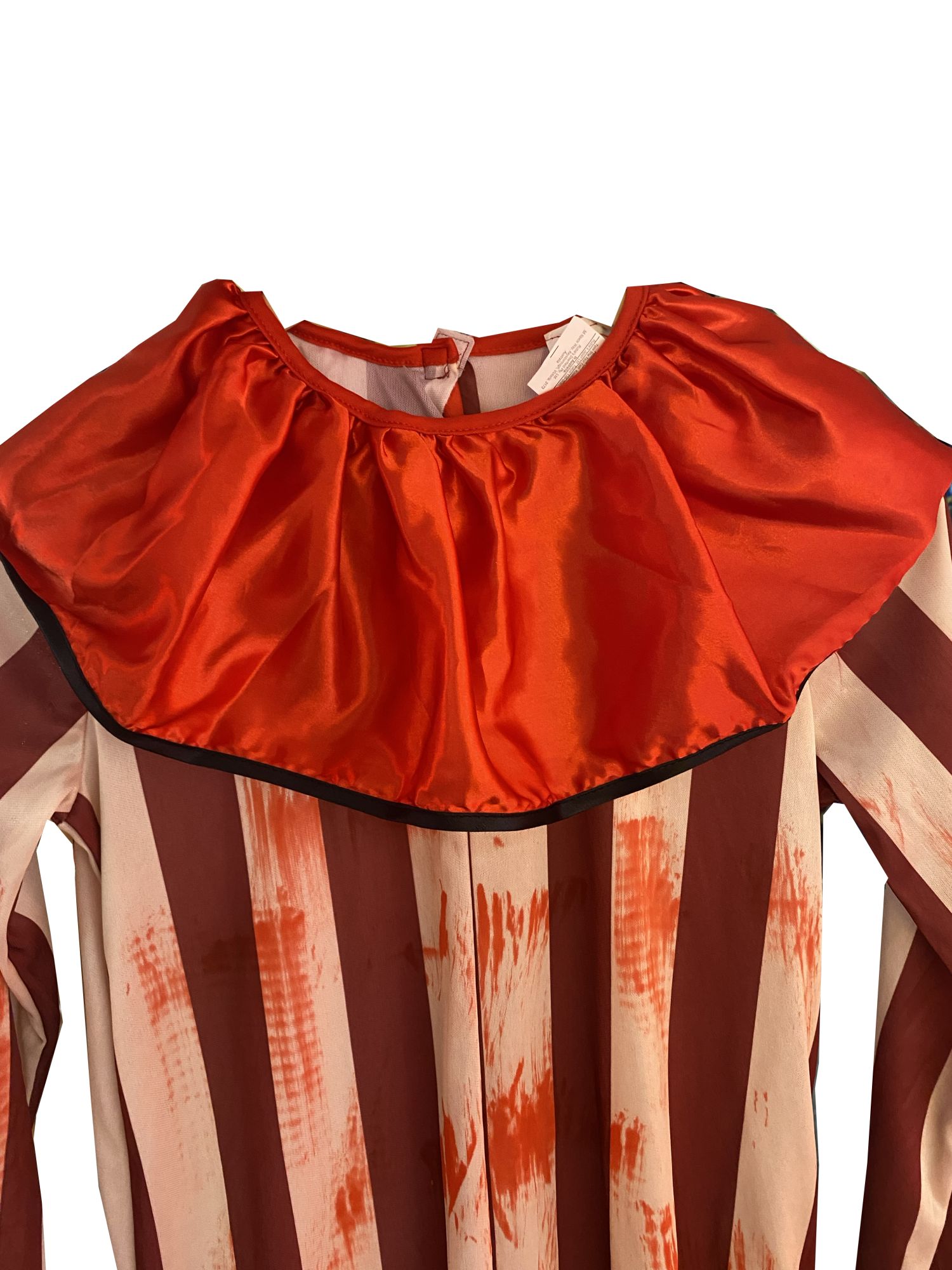 rubies-clown-gestreift-kost-m-rot-wei-mit-maske-und-r-sche image 2