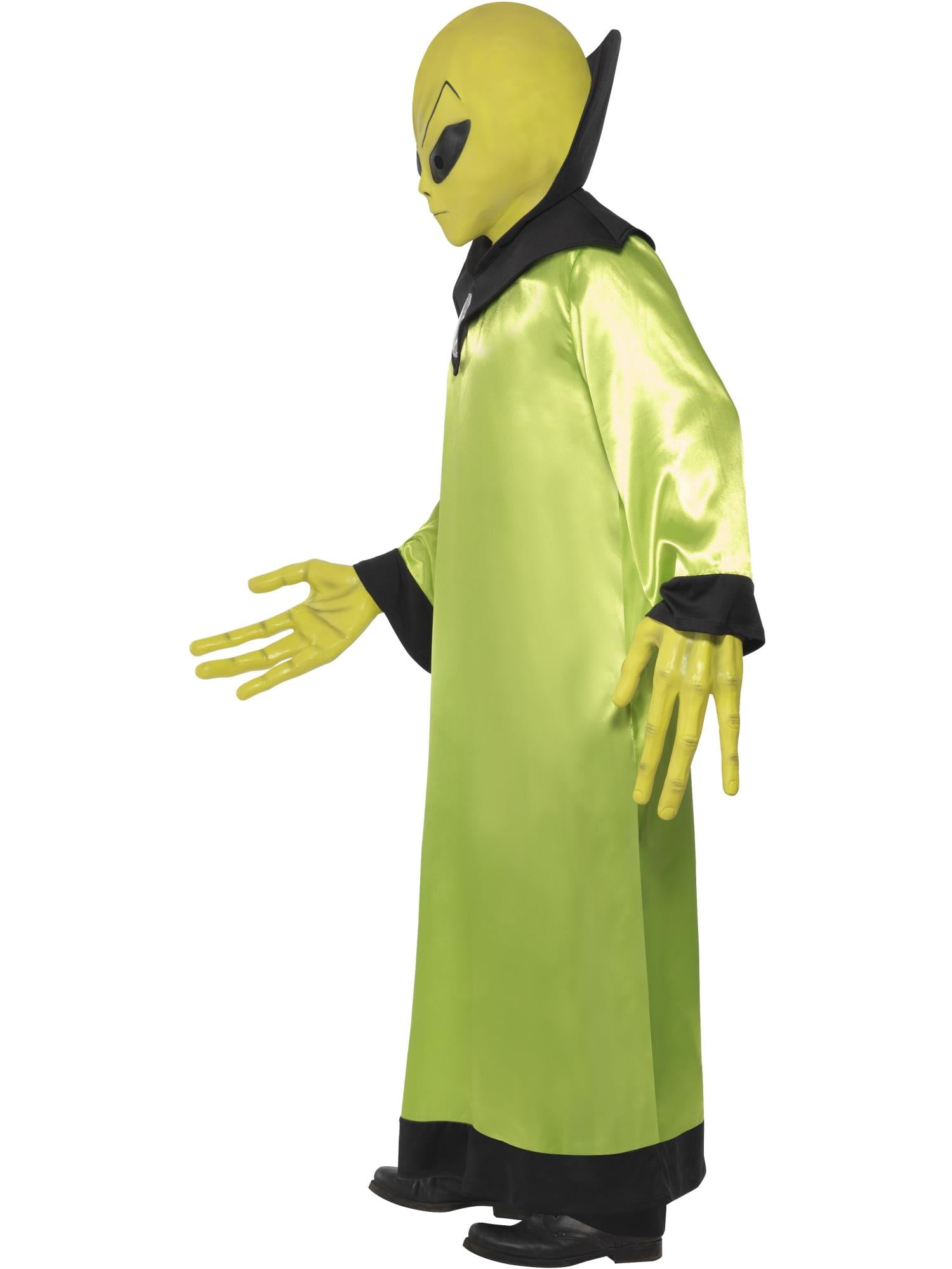smiffys-fever-alien-lord-kost-m-herren-gr-n-mit-maske-3-tlg image 3