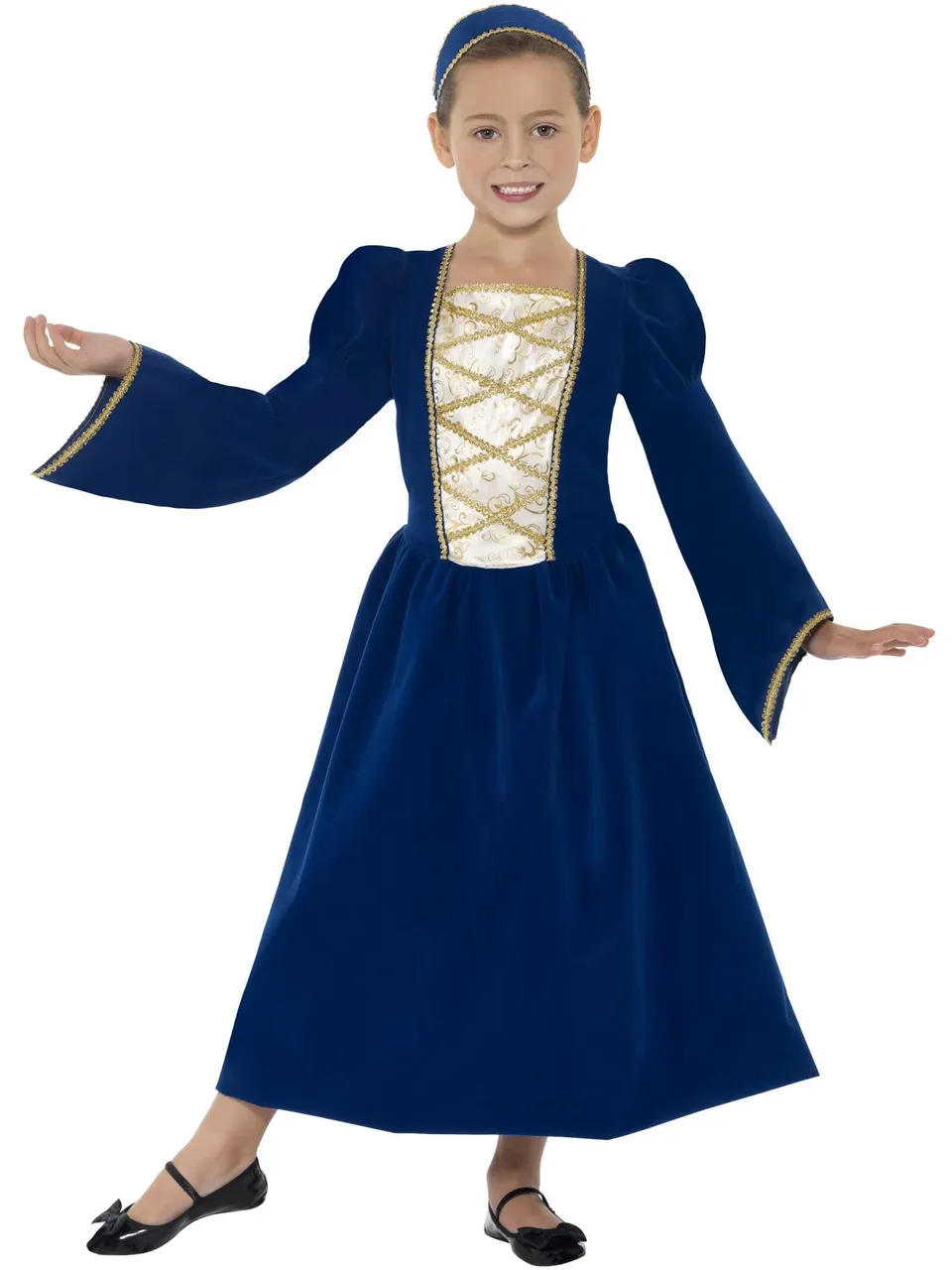 smiffys-fever-tudor-prinzessin-kost-m-blau-m image 1