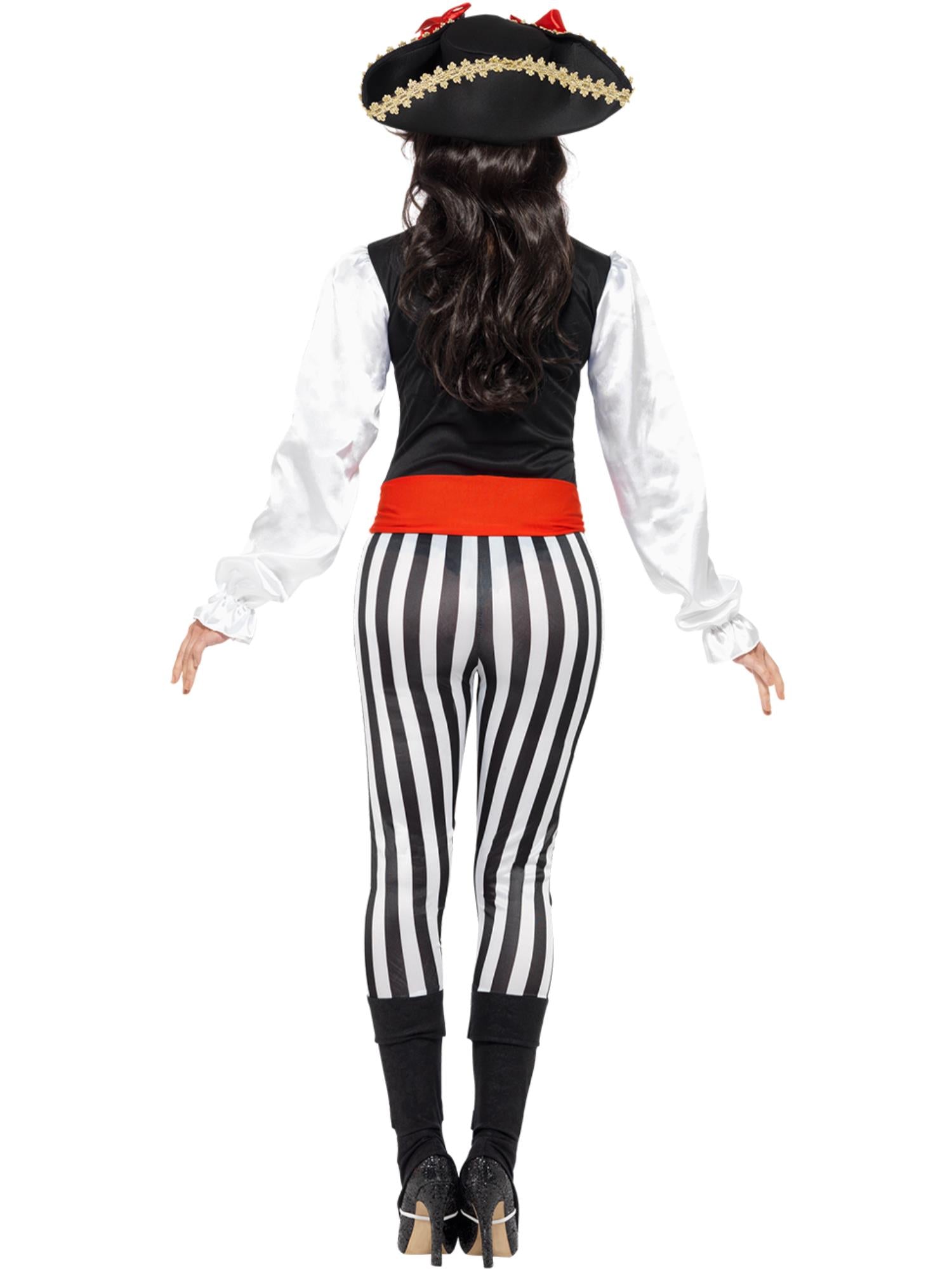 smiffys-fever-pirate-lady-kost-m-schwarz-gr-m-mit-g-rtel image 2