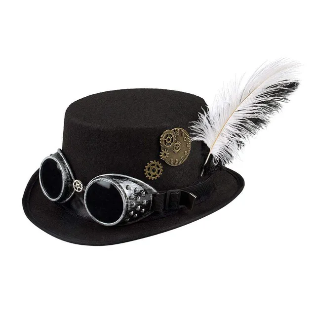 boland-54502-spacepunk-hut-schwarz-mit-brille-steampunk image 1