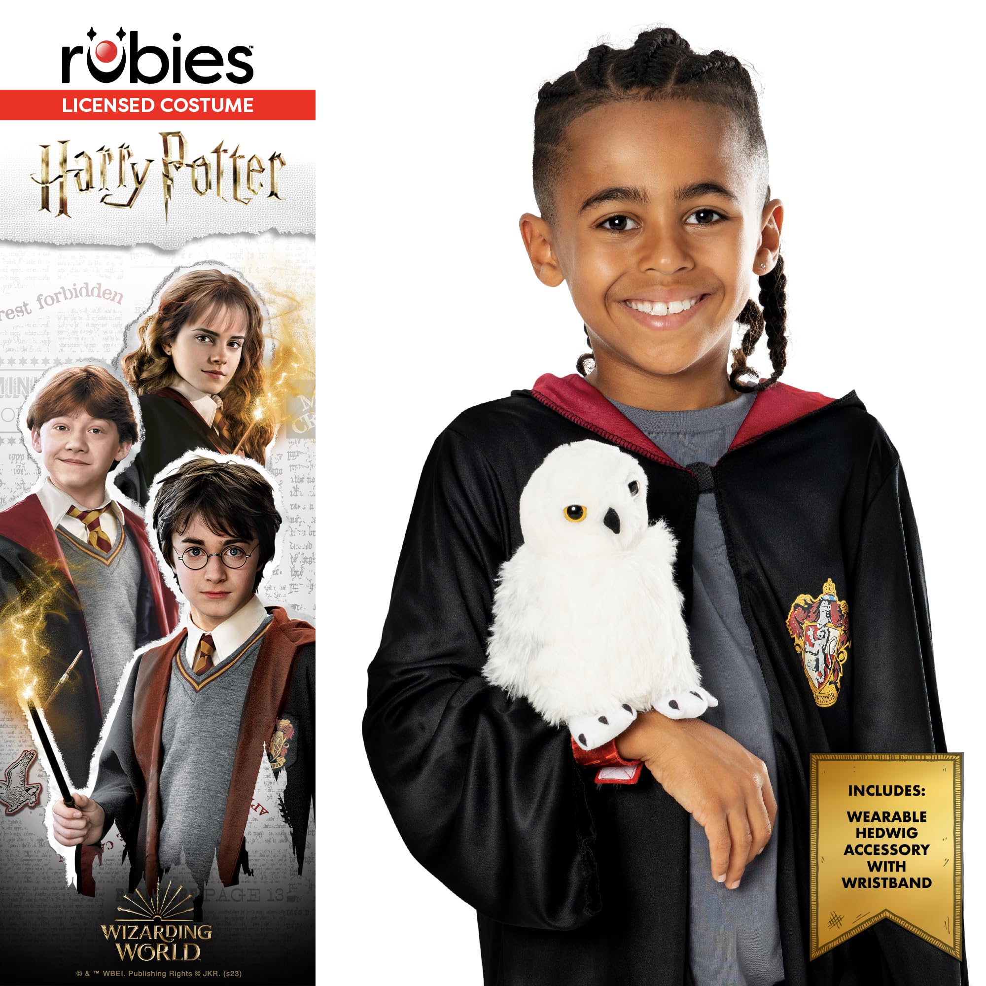 rubie-s-deluxe-harry-potter-hedwig-pl-schtier-kost-m-zubeh-r-eule image 2
