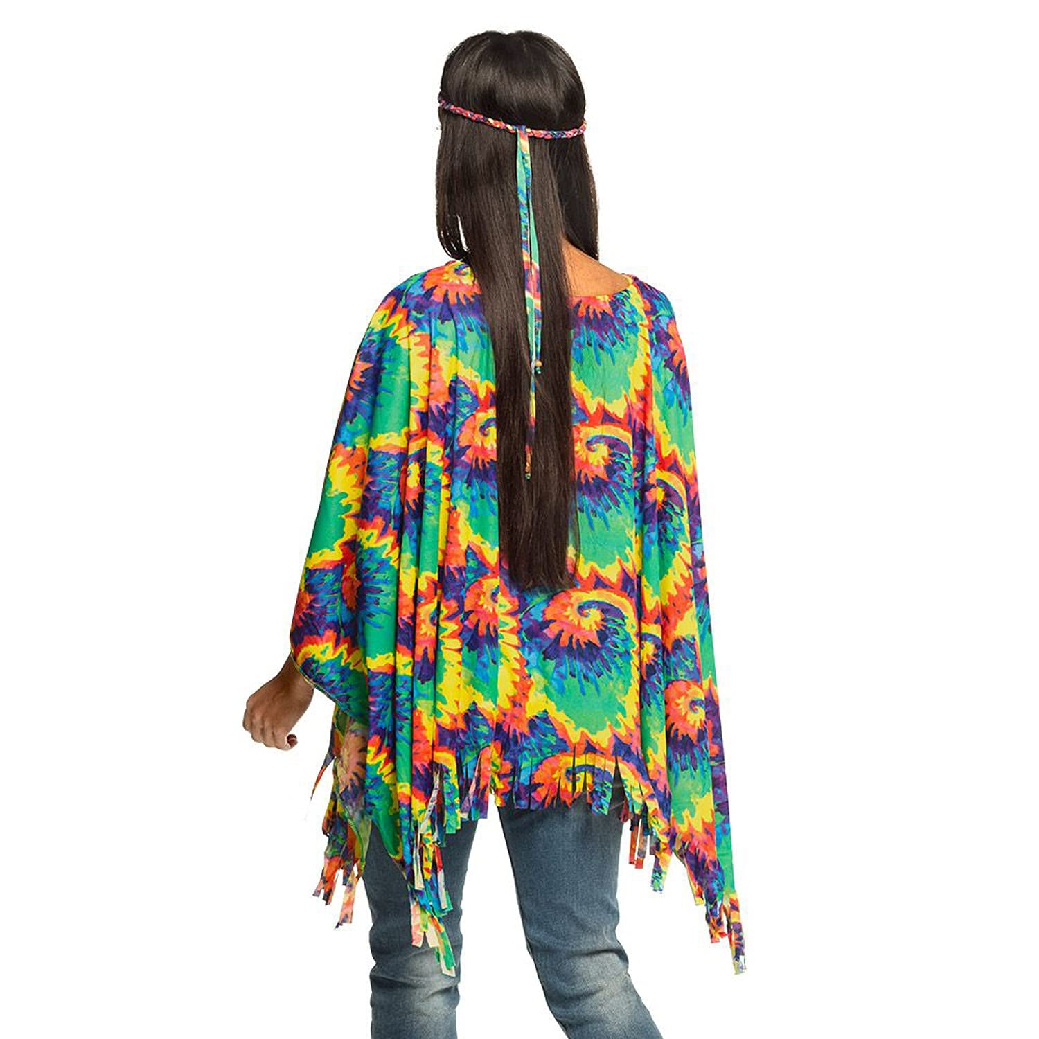 boland-hippie-poncho-batik-mit-stirnband-f-r-erwachsene image 2