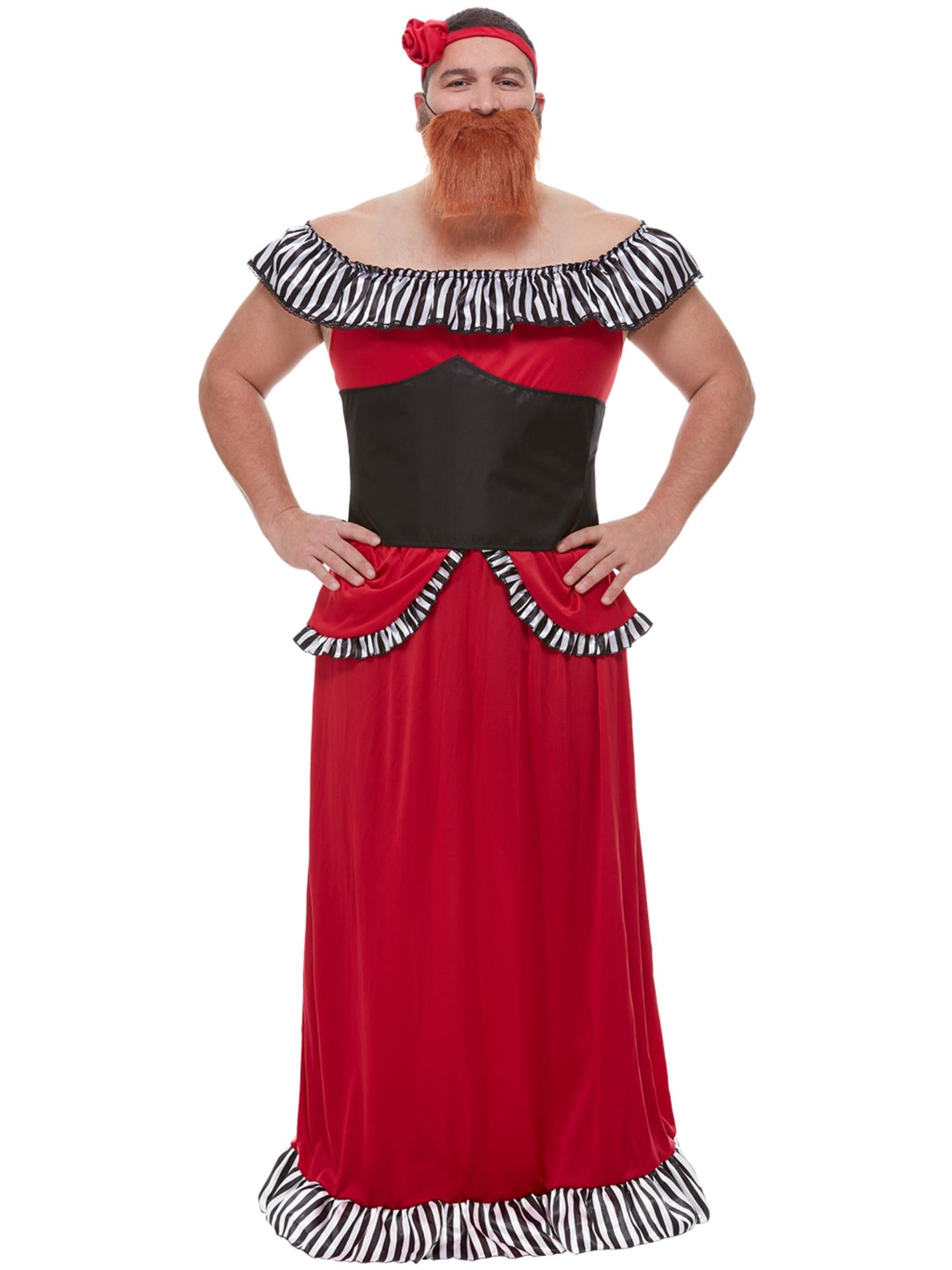 smiffys-fever-bearded-lady-kost-m-rot-gr-m image 4
