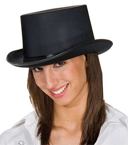 rubie-s-deluxe-damen-zylinder-satin-schwarz-12-cm-gr-57 image 2