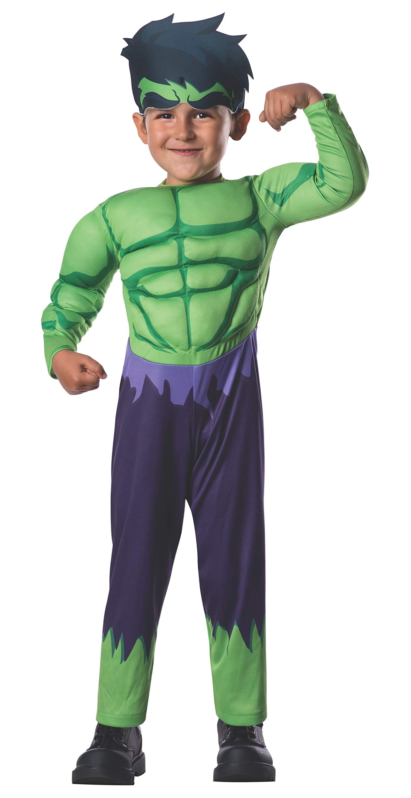 rubie-s-deluxe-hulk-muscle-kost-m-kleinkind-jumpsuit-kopfteil image 1