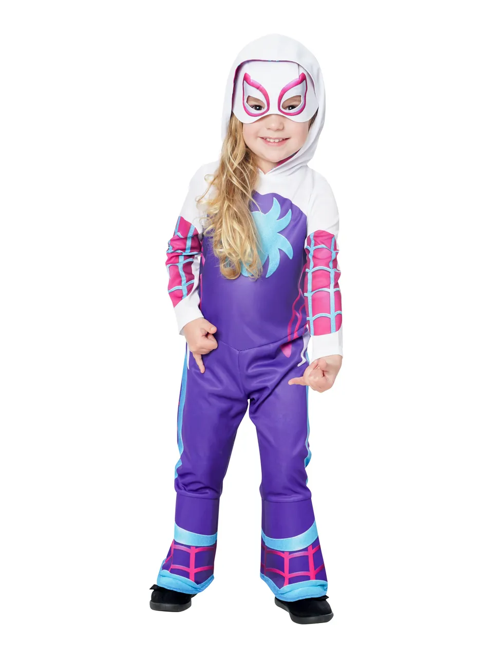 rubies-ghost-spider-kost-m-klassisch-wei-lila-mit-maske image 1