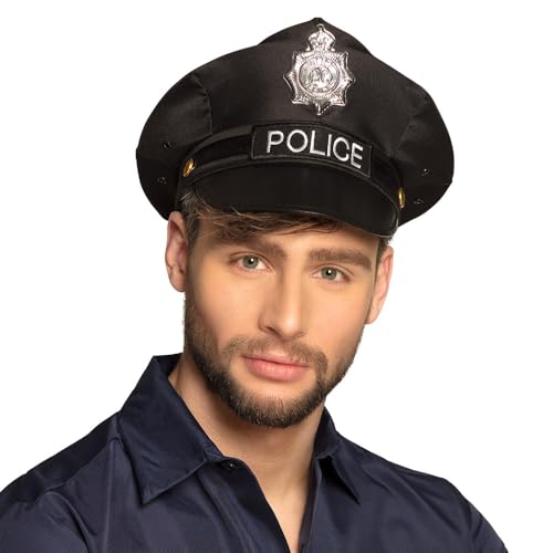 boland-headwear-m-tze-police-59-cm-schwarz-mit-aufdruck image 5