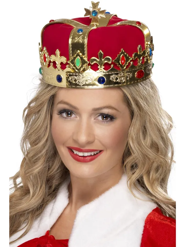 smiffys-fever-k-niginnenkrone-rot-gold-damen-einheitsgr image 1