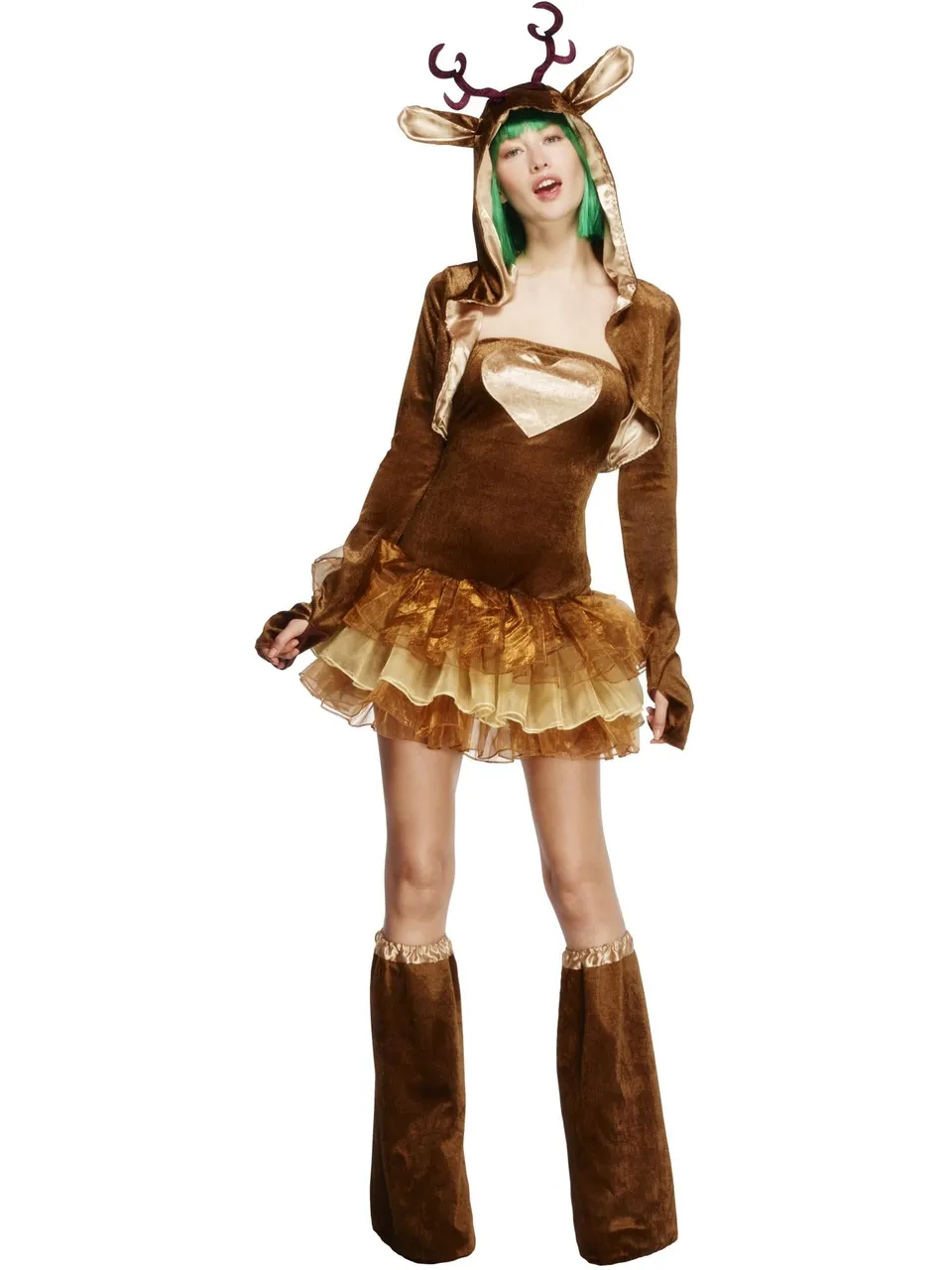 smiffys-fever-rentier-tutu-kost-m-damen-braun image 1