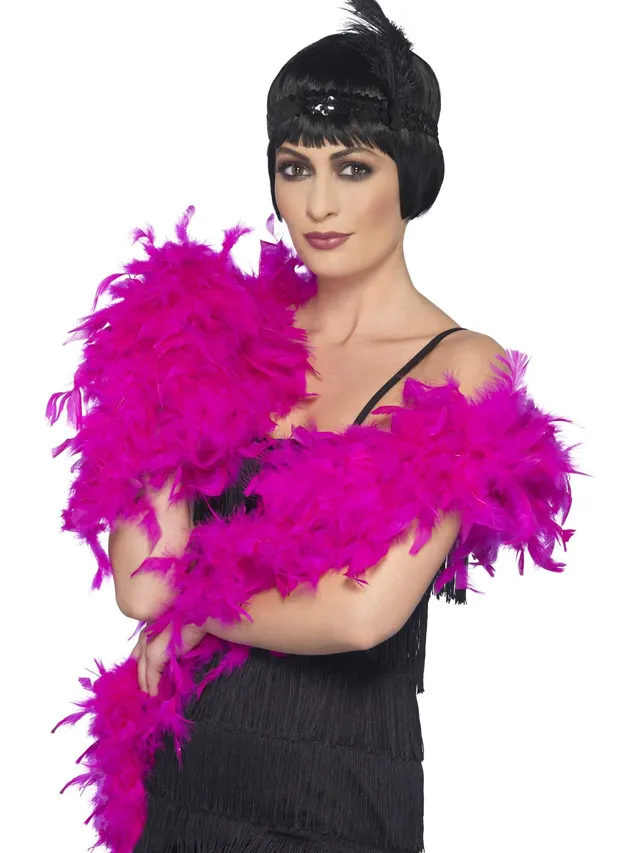 smiffys-fever-deluxe-federboa-fuchsia-pink-one-size image 1