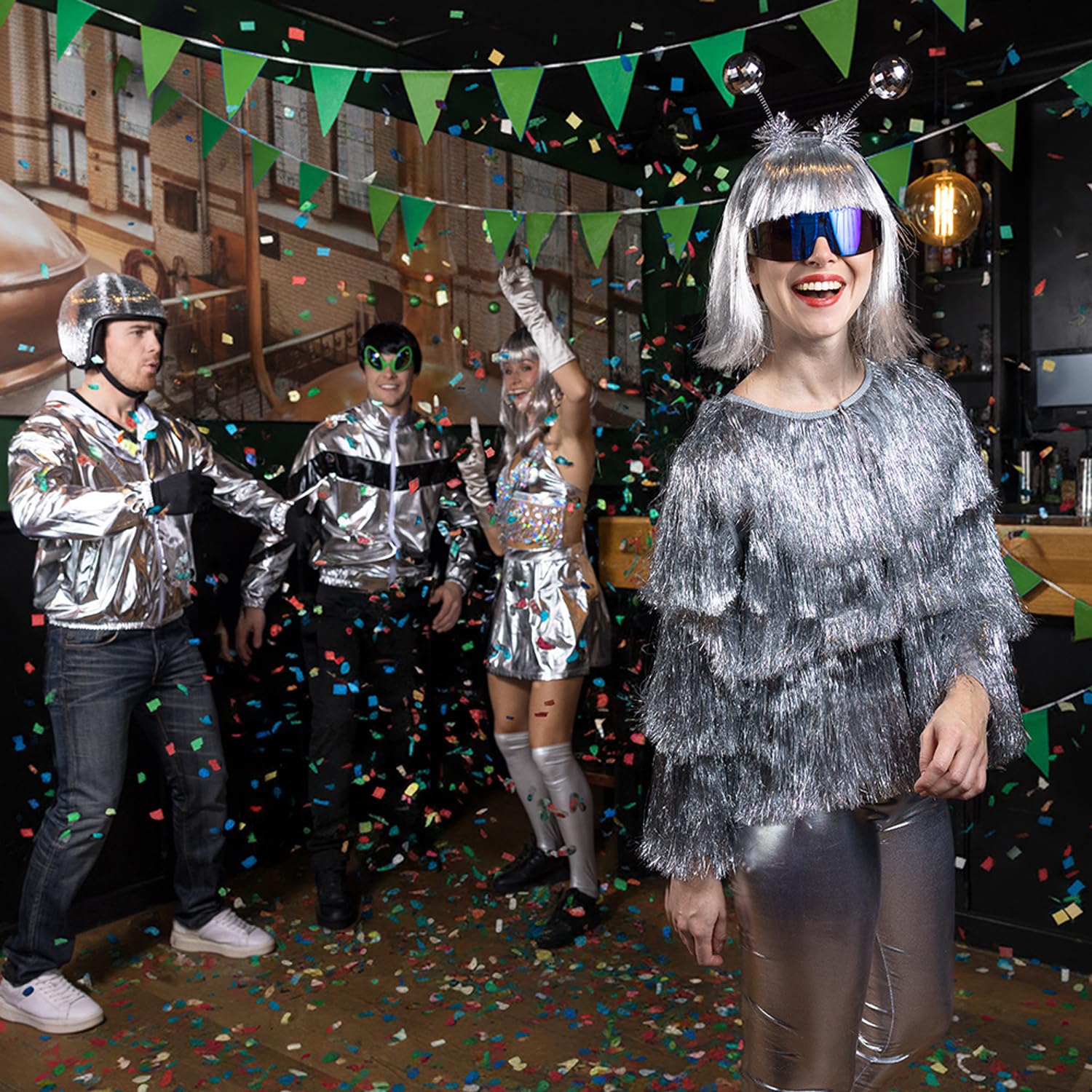 boland-flare-partyjacke-silber-mit-fransen-gr-e-m-l image 5