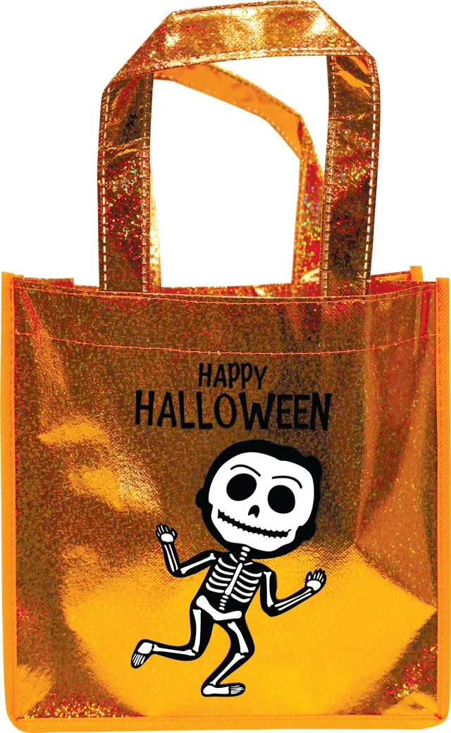 rubies-halloween-s-igkeiten-tasche-orange-skelett-24-cm image 1