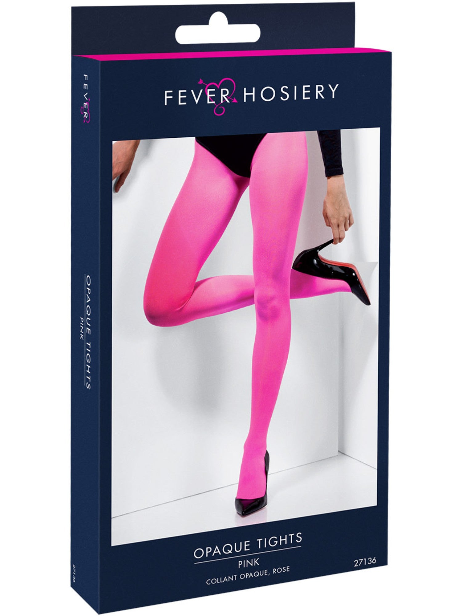 smiffys-fever-opaque-tights-strumpfhose-pink-blickdicht image 3