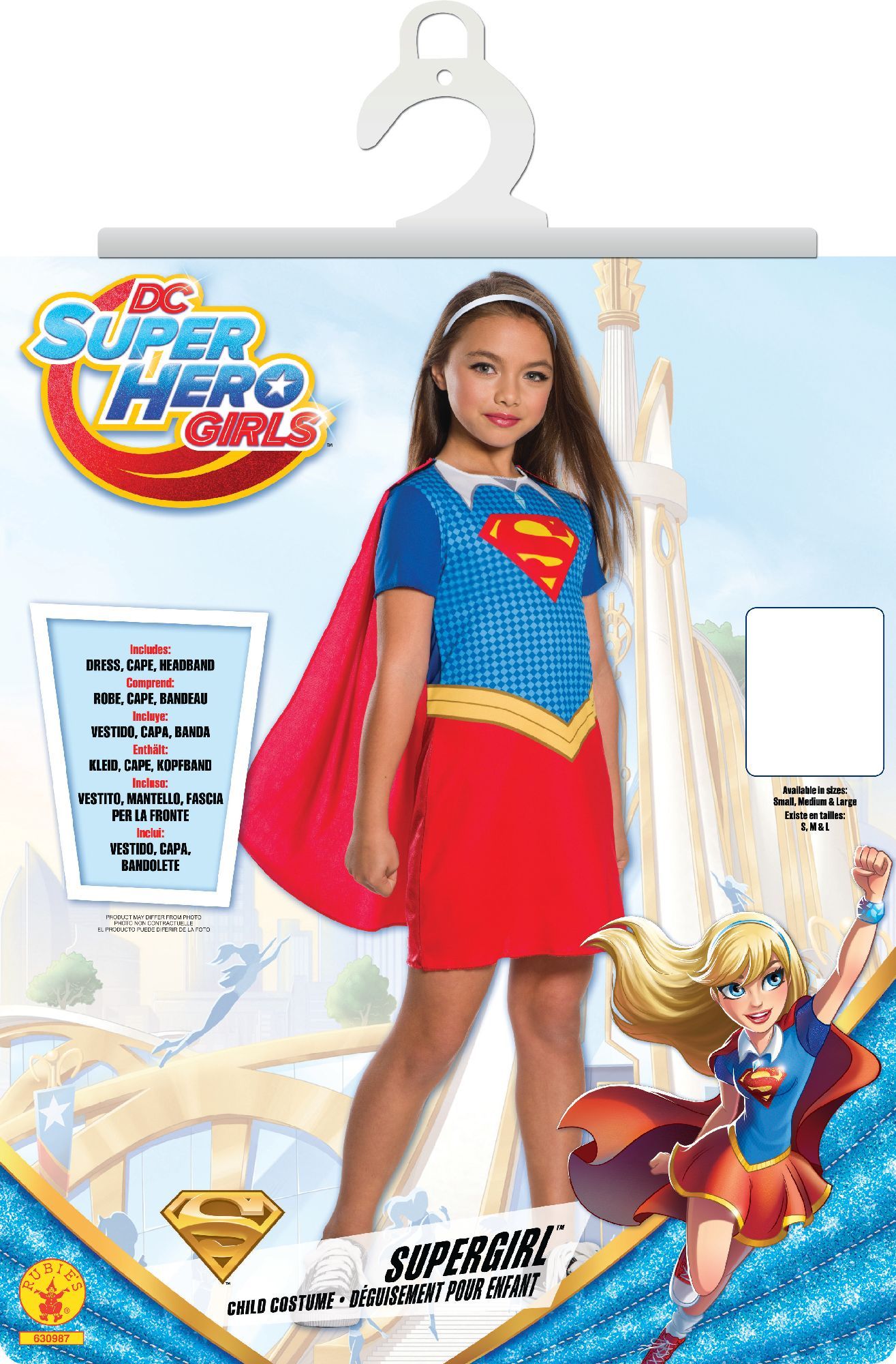 rubies-supergirl-kost-m-klassik-kleid-mit-cape image 2