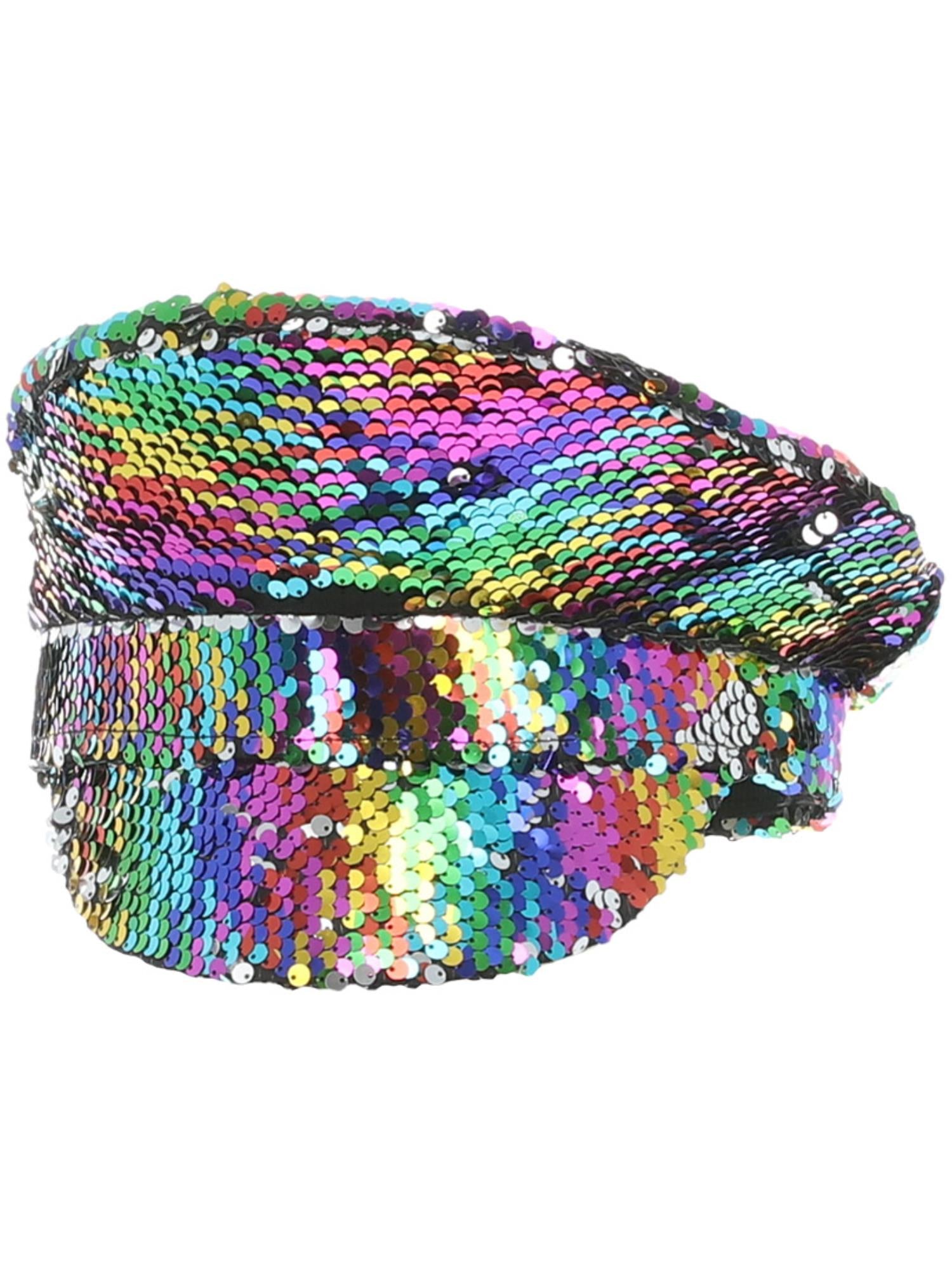 smiffys-fever-kapit-nsm-tze-pailletten-regenbogen-hut image 1