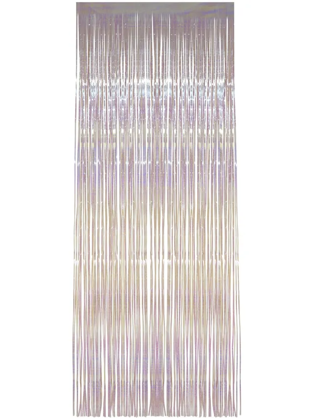 smiffys-fever-shimmer-curtain-deko-vorhang-wei-irisierend image 1