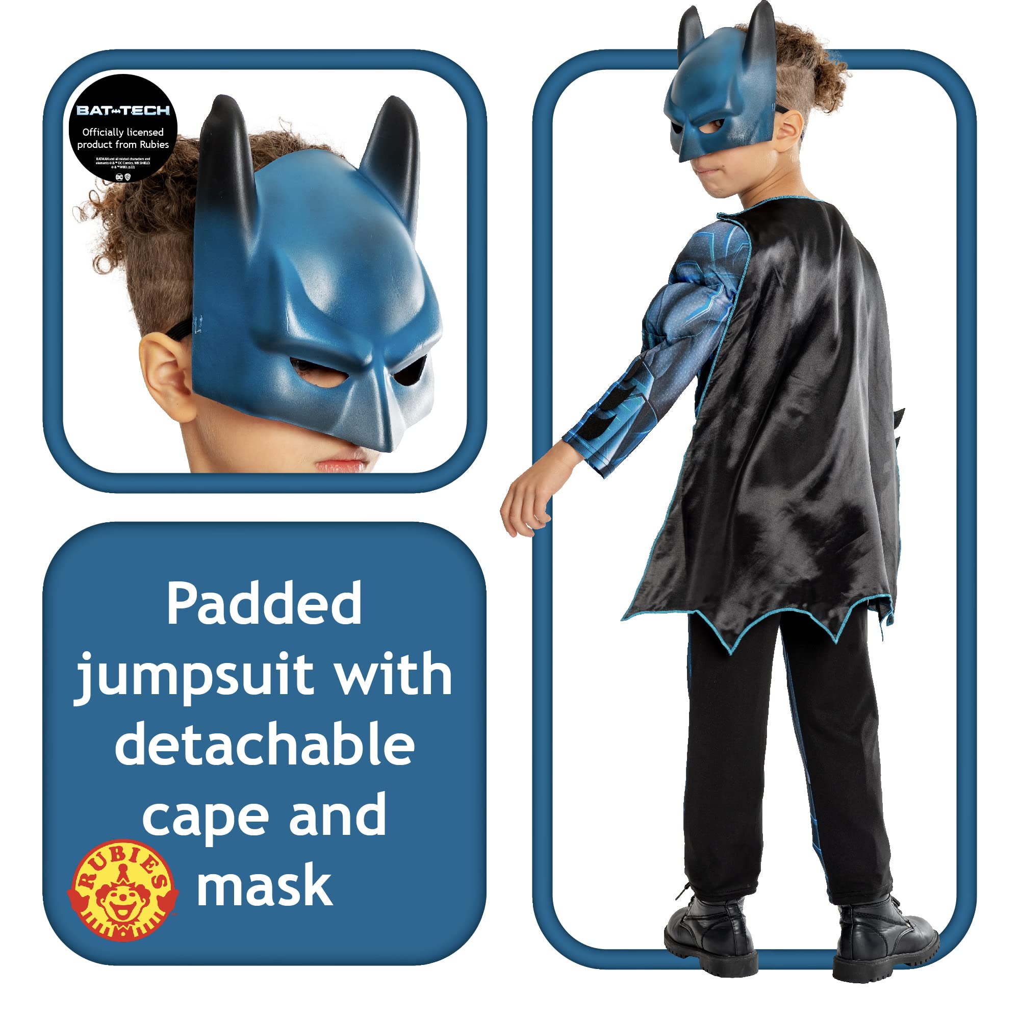 rubie-s-deluxe-bat-tech-batman-kost-m-3-4-jahre-kinder image 2