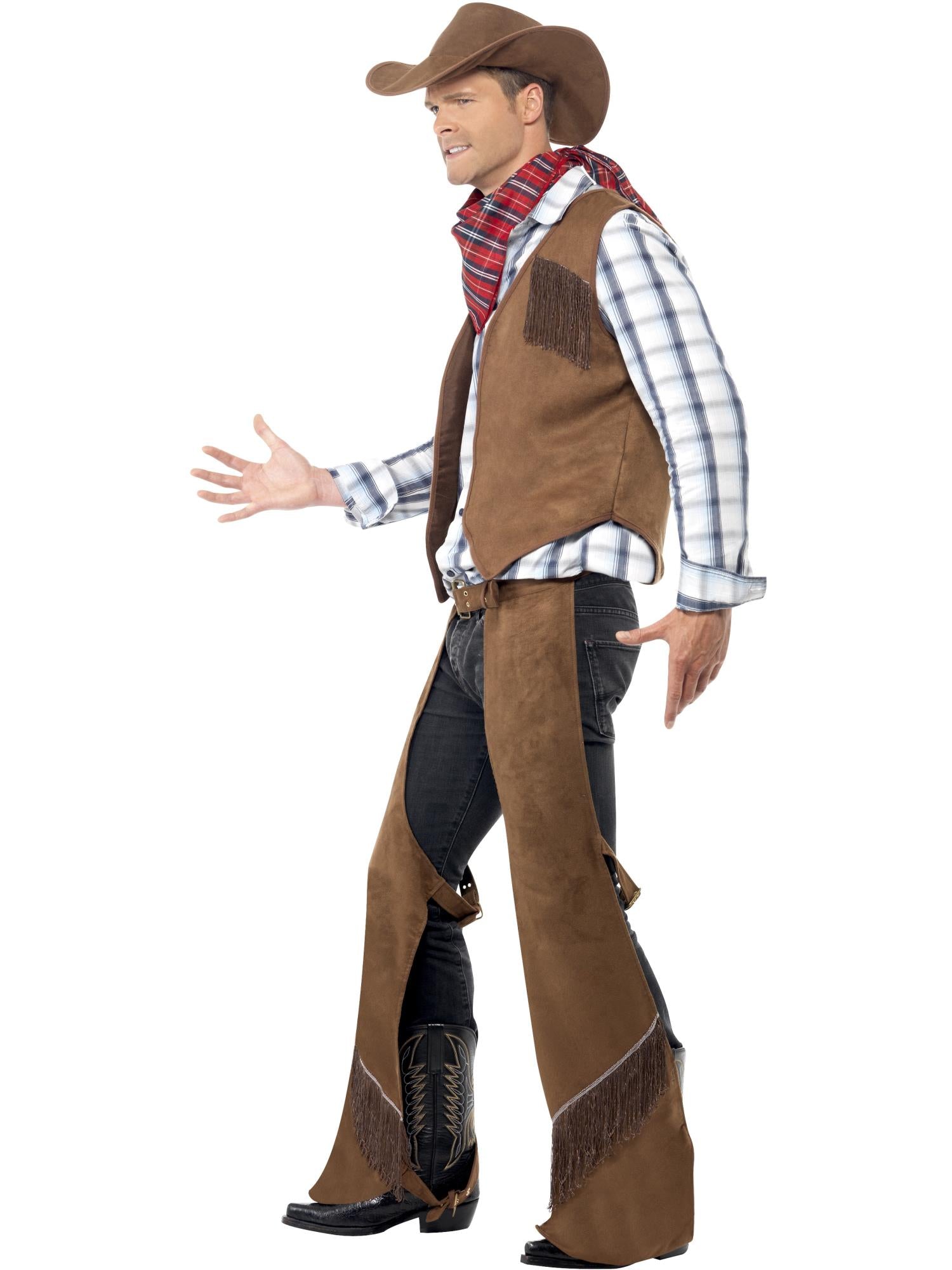 smiffys-fever-fringe-cowboy-kost-m-herren-braun image 3