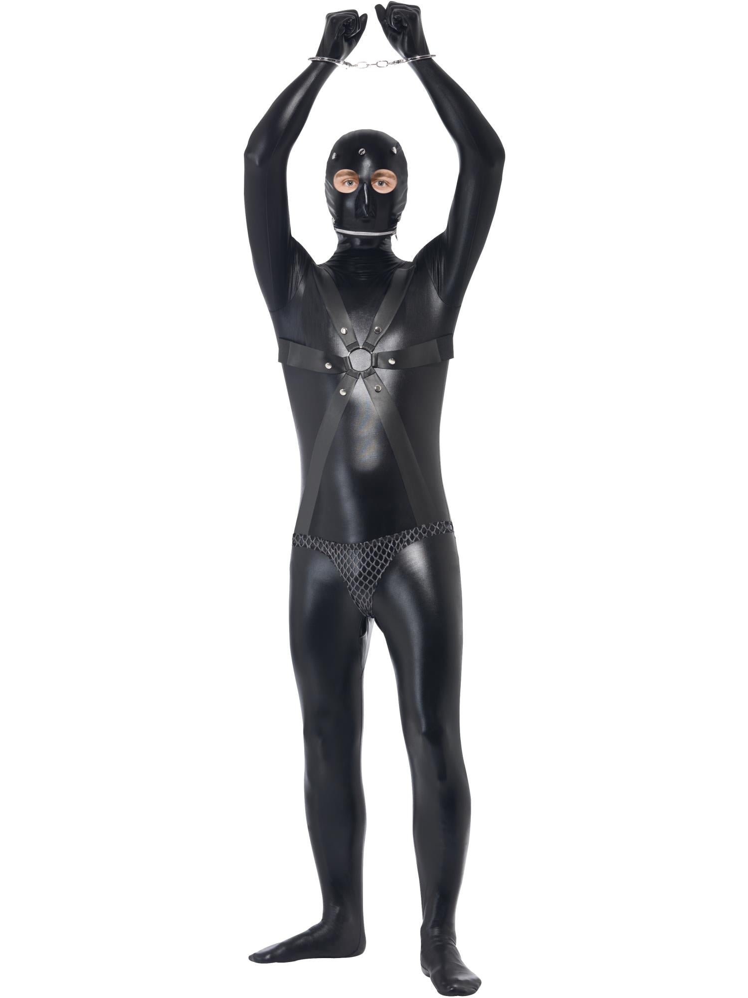 smiffys-fever-gimp-kost-m-schwarz-ganzk-rperanzug-m-l image 1