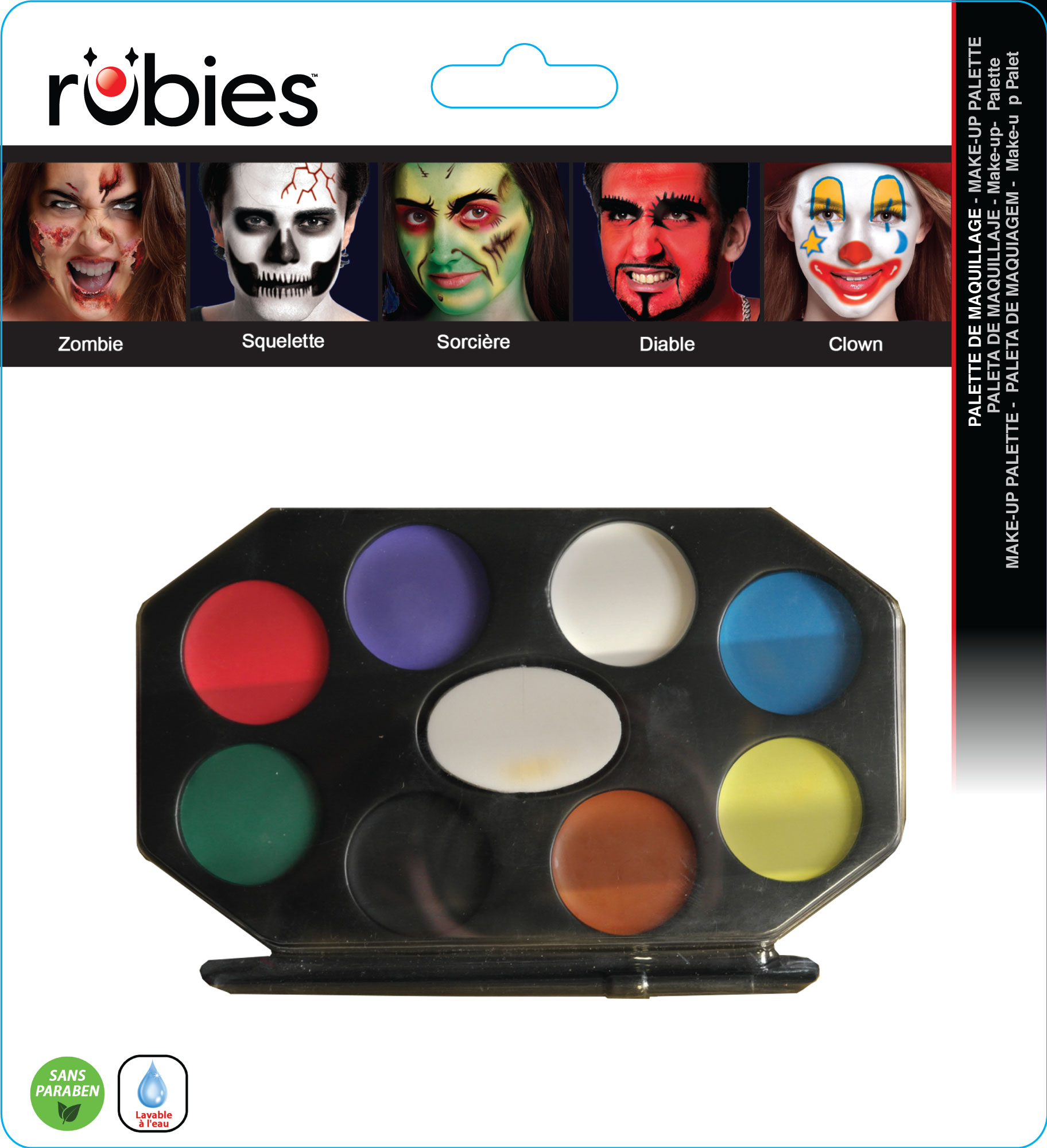 rubies-schminkpalette-8-farben-komplett-set-fasching image 2