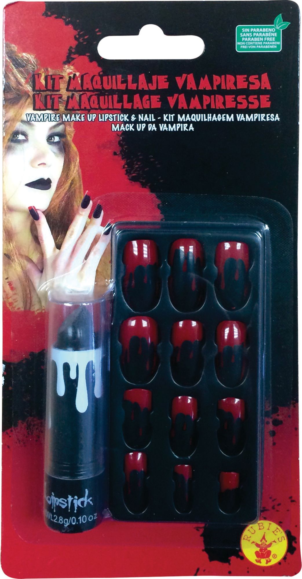 rubies-make-up-set-schwarzer-lippenstift-und-blut-kunstn-gel image 2
