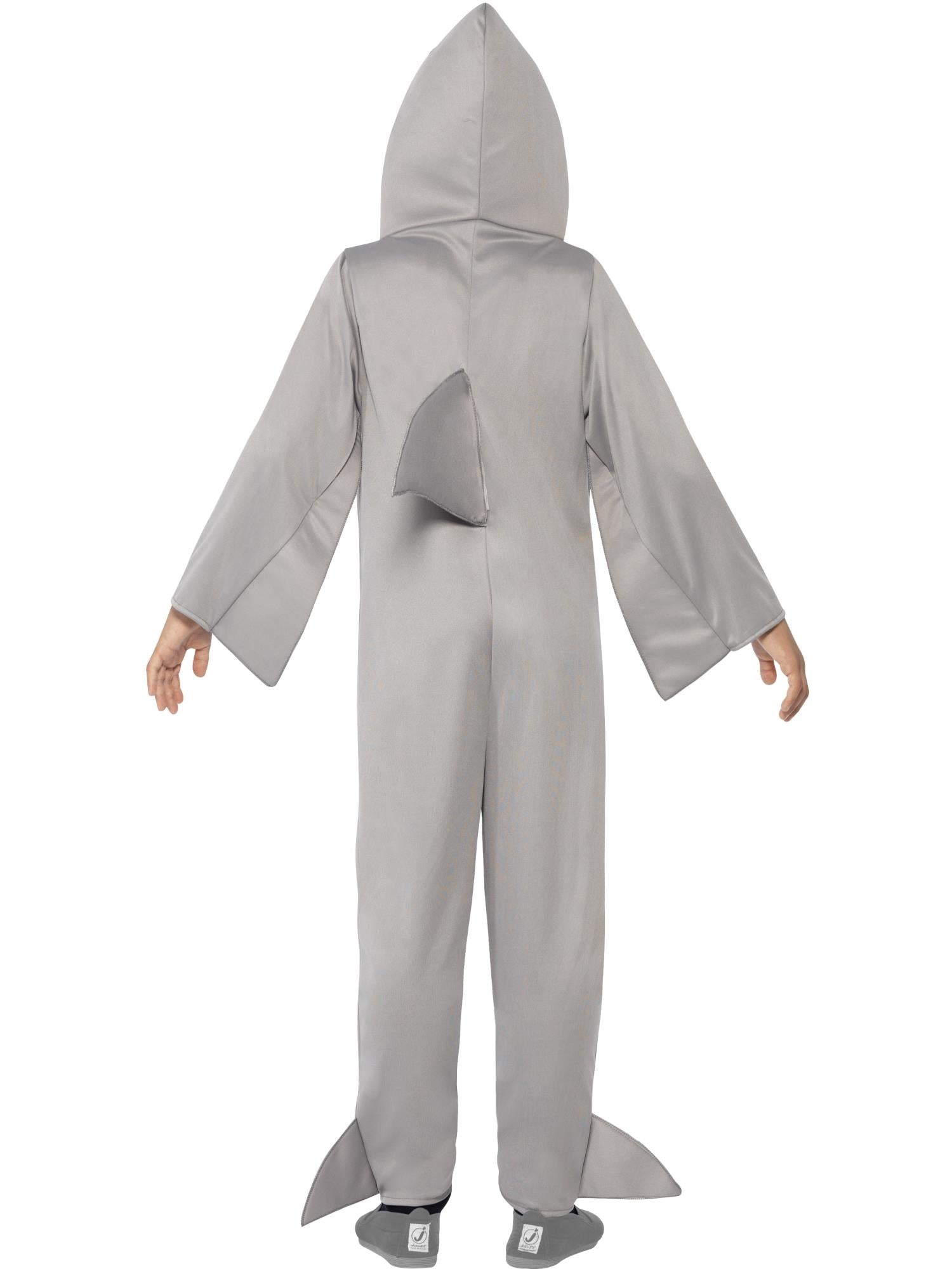 smiffys-fever-hai-kinderkost-m-grau-overall-mit-kapuze image 2